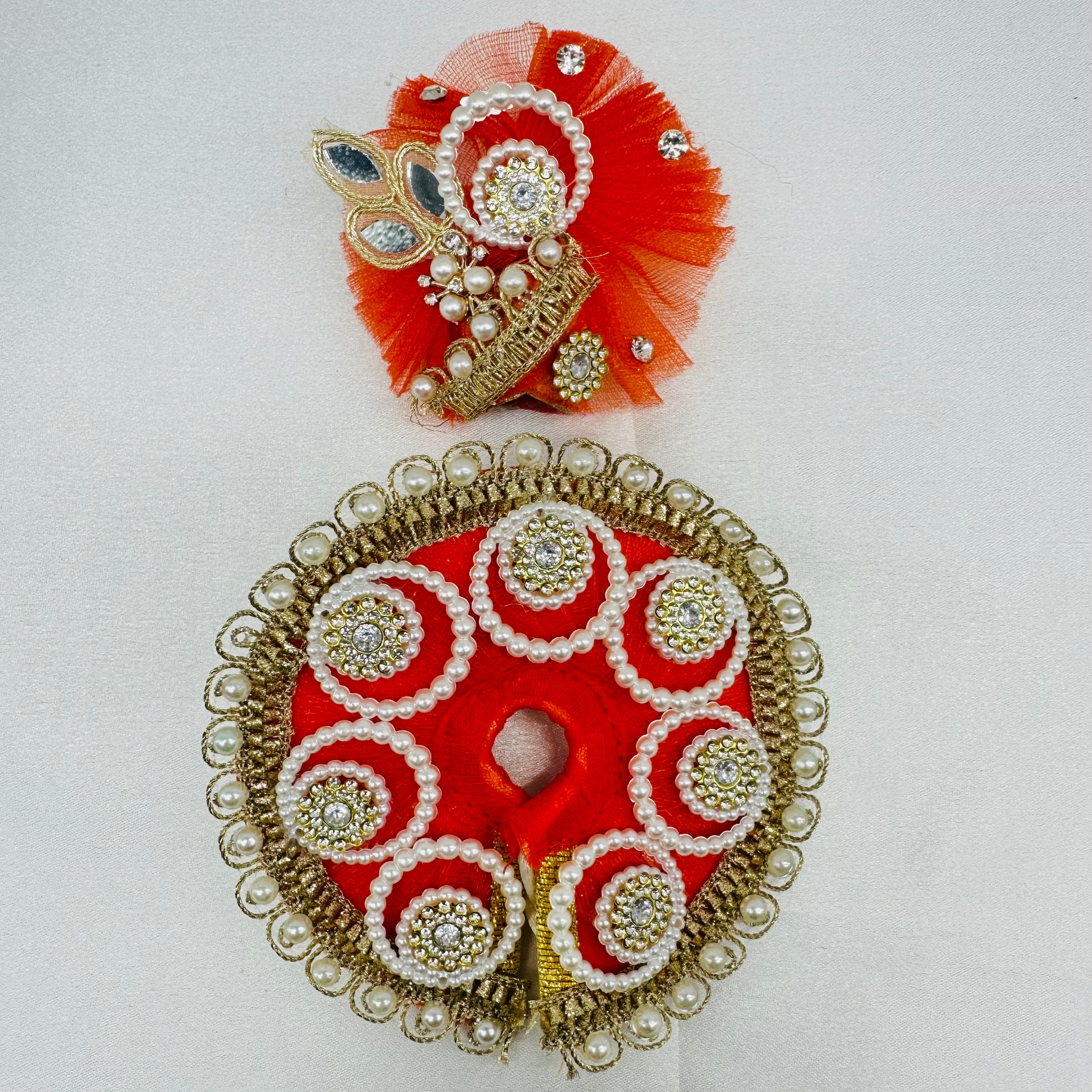 Chandrika Poshak With Mukut For Laddu Gopal