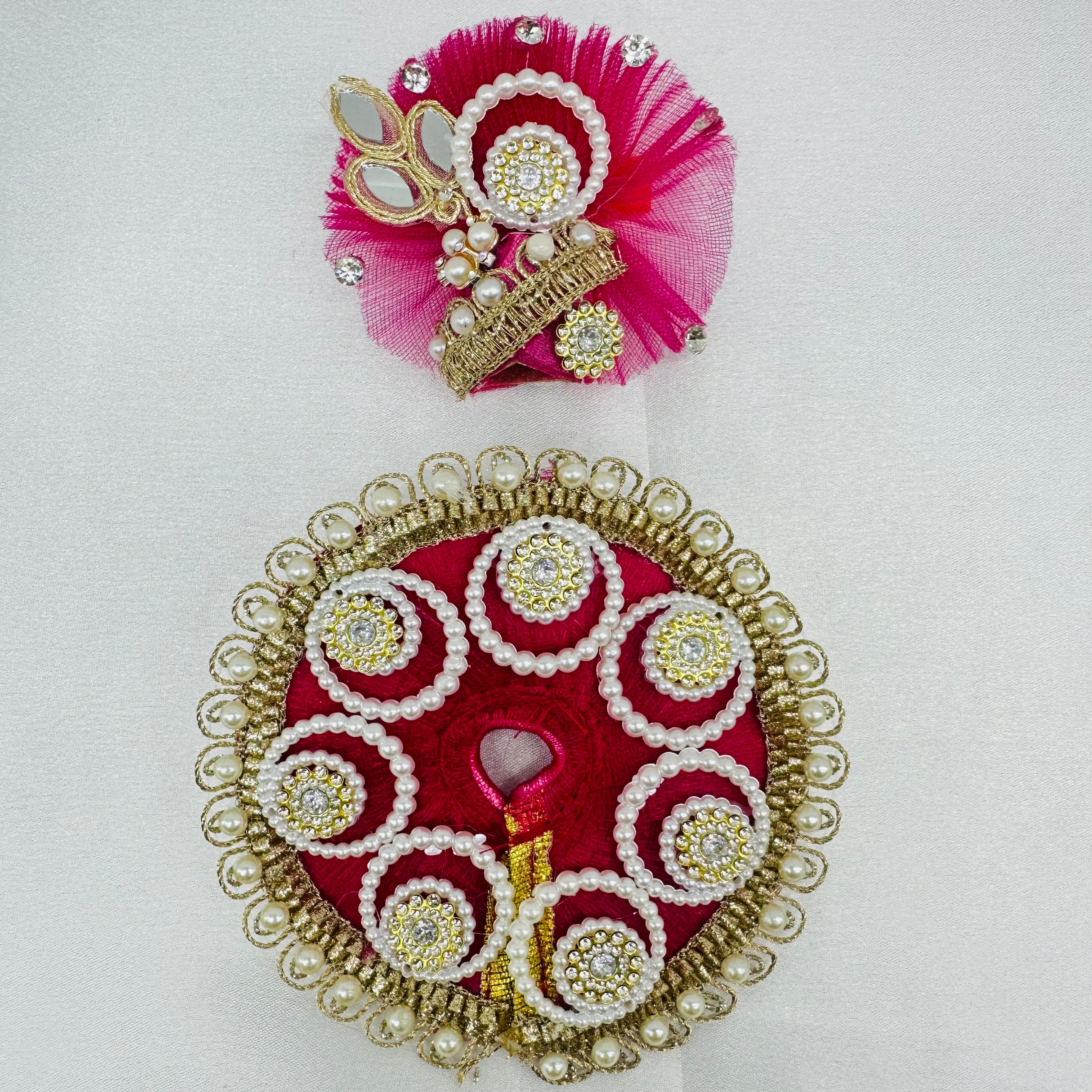 Chandrika Poshak With Mukut For Laddu Gopal