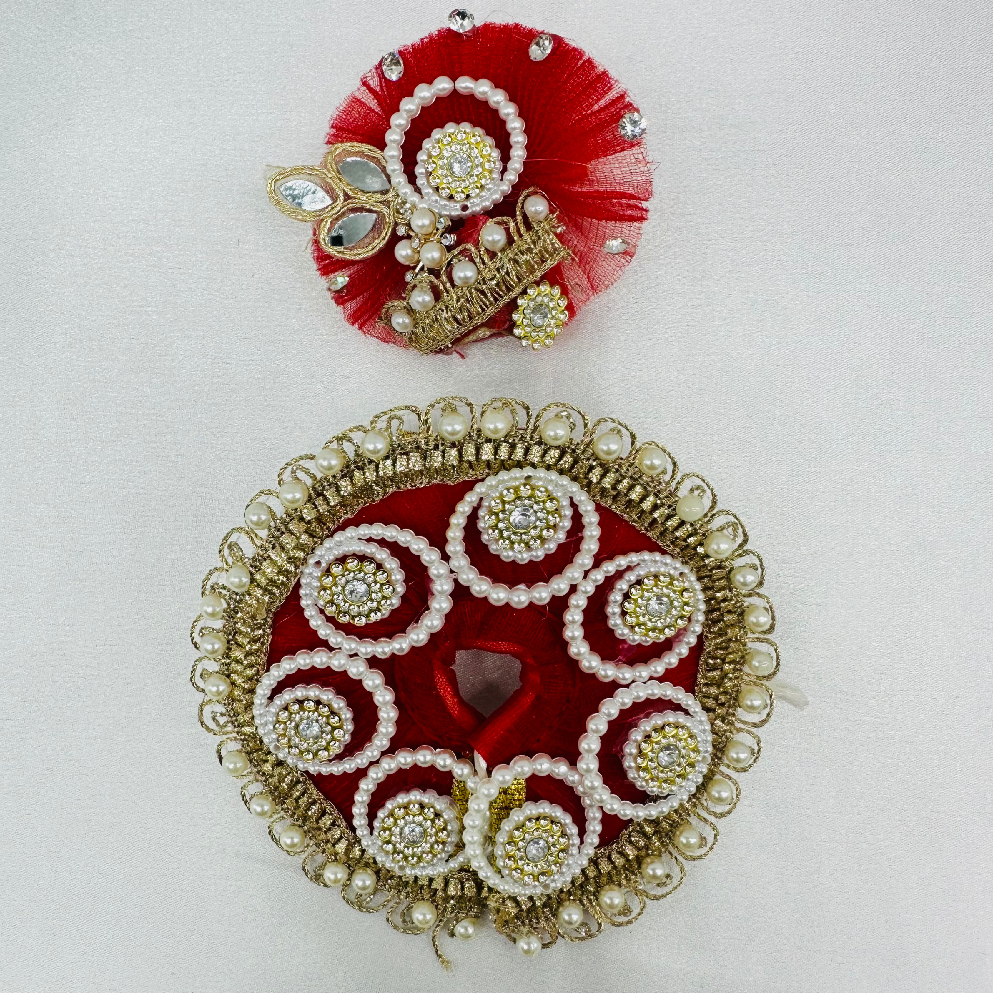 Chandrika Poshak With Mukut For Laddu Gopal