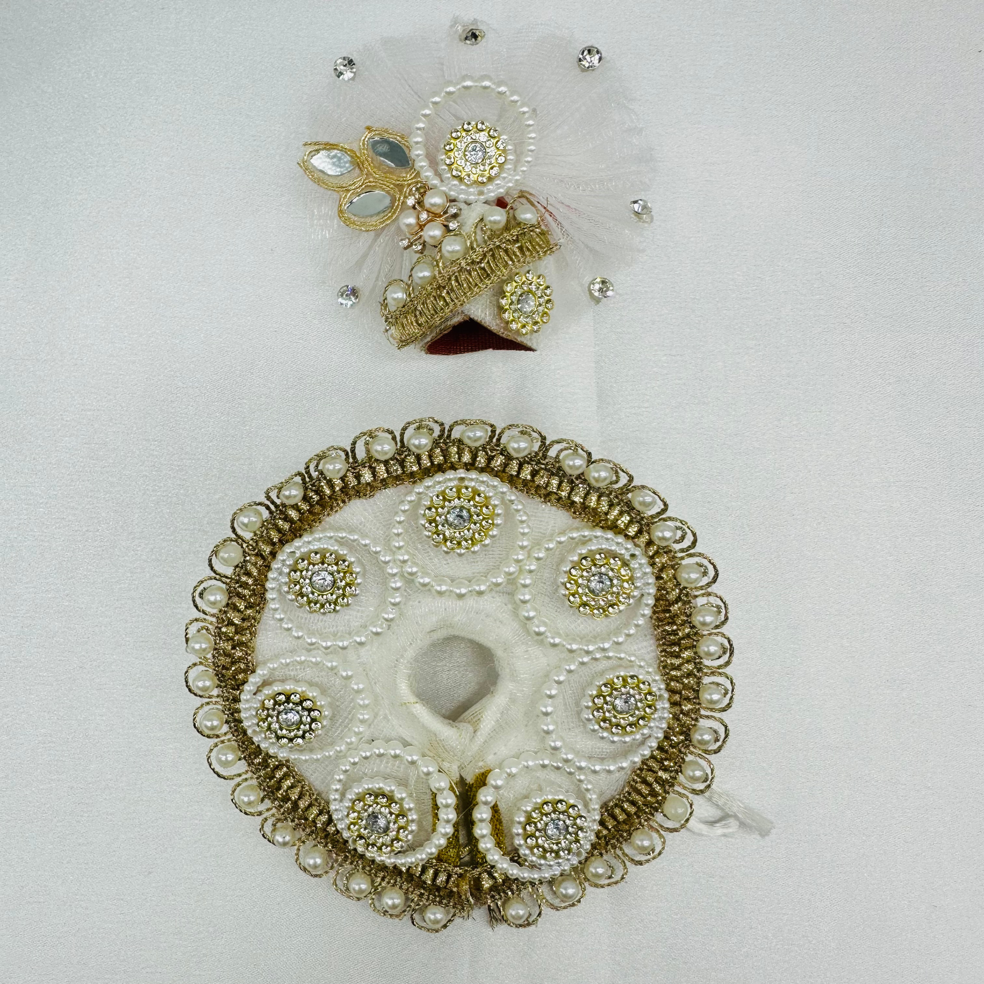 Chandrika Poshak With Mukut For Laddu Gopal