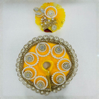 Chandrika Poshak With Mukut For Laddu Gopal
