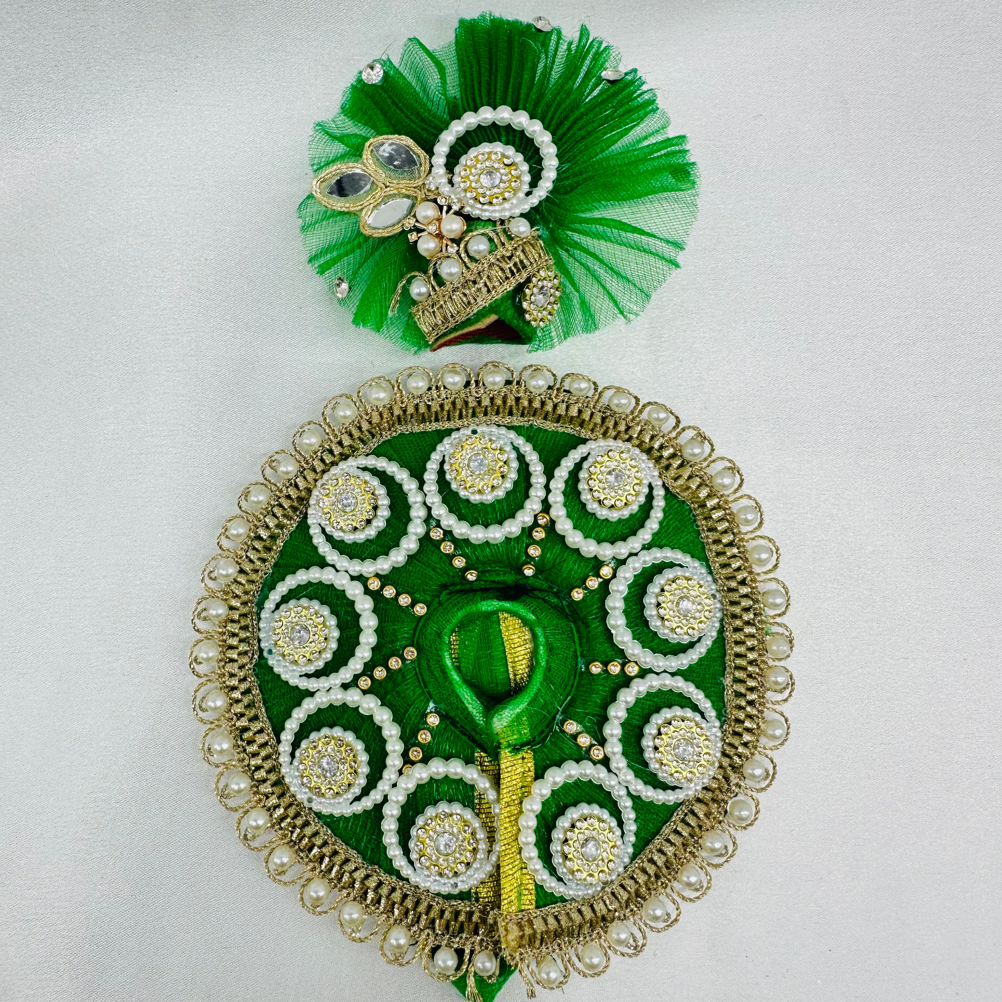 Chandrika Poshak With Mukut For Laddu Gopal