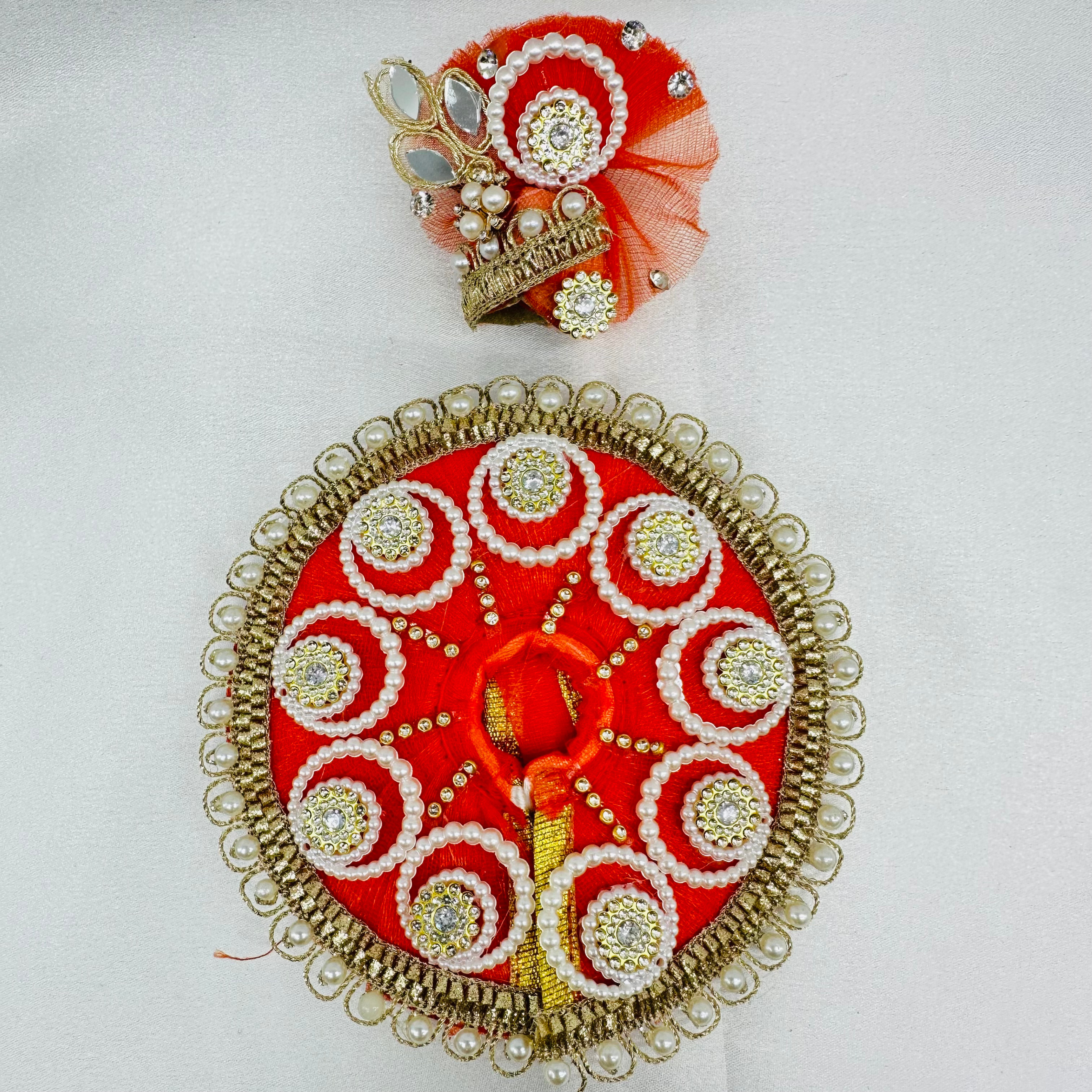Chandrika Poshak With Mukut For Laddu Gopal