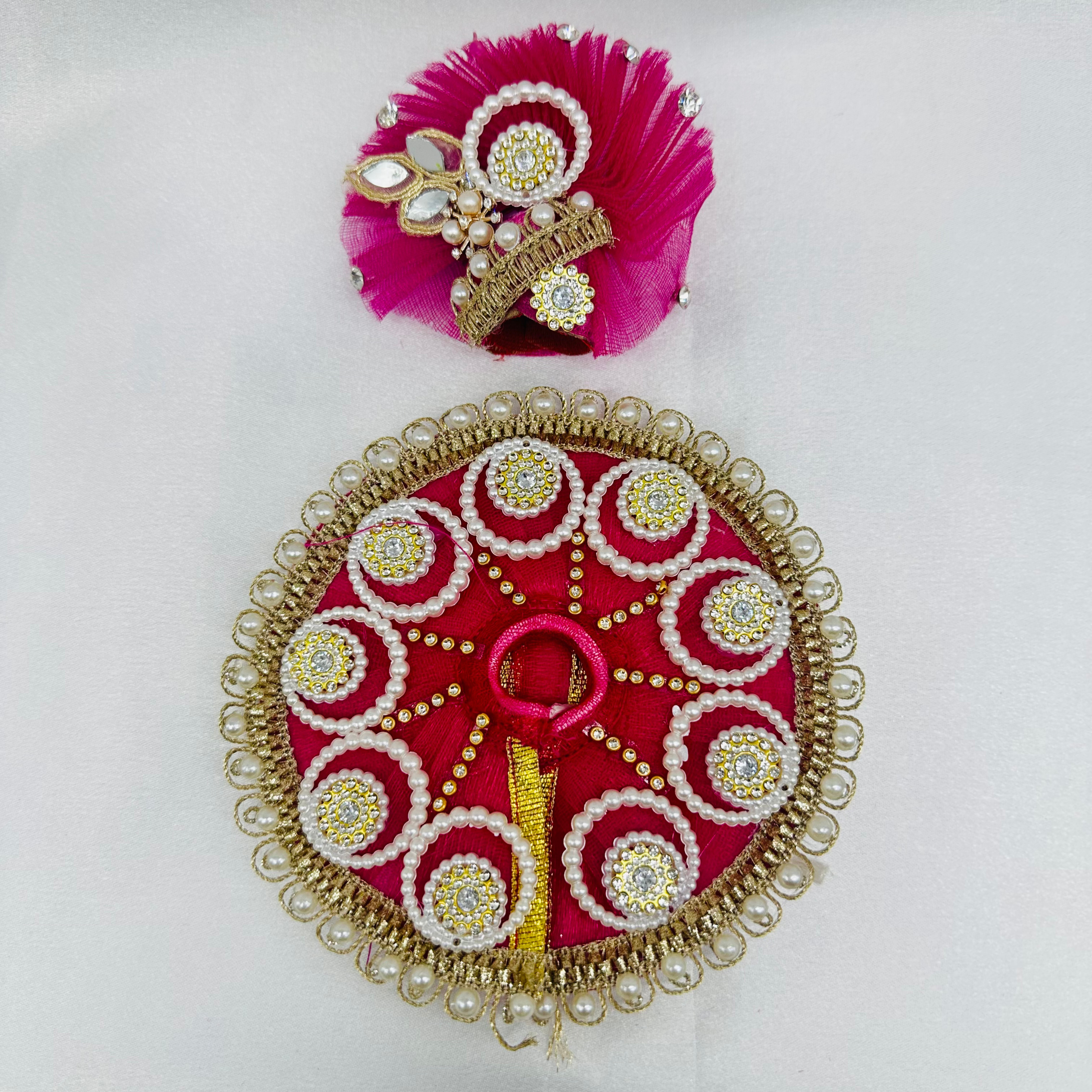 Chandrika Poshak With Mukut For Laddu Gopal