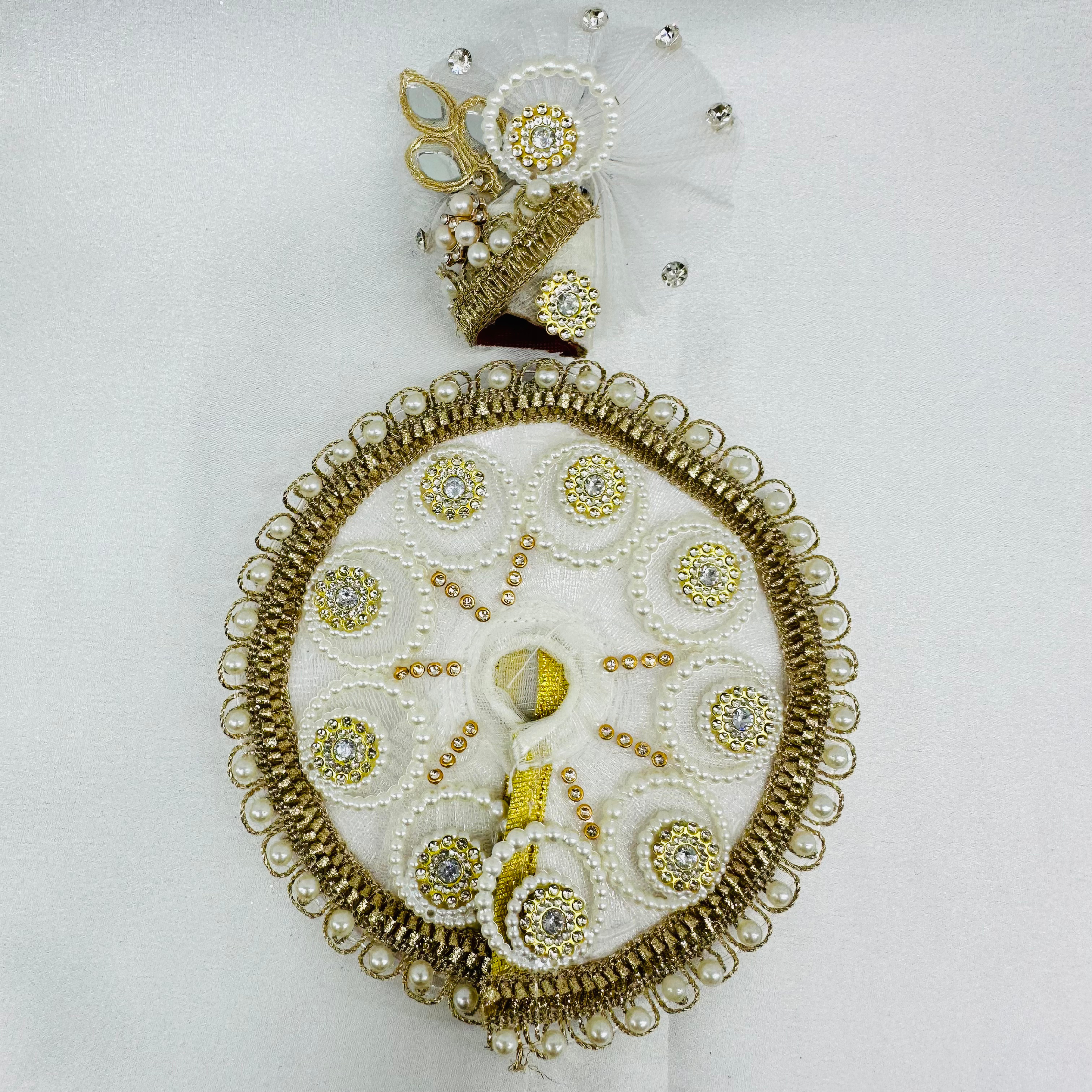 Chandrika Poshak With Mukut For Laddu Gopal