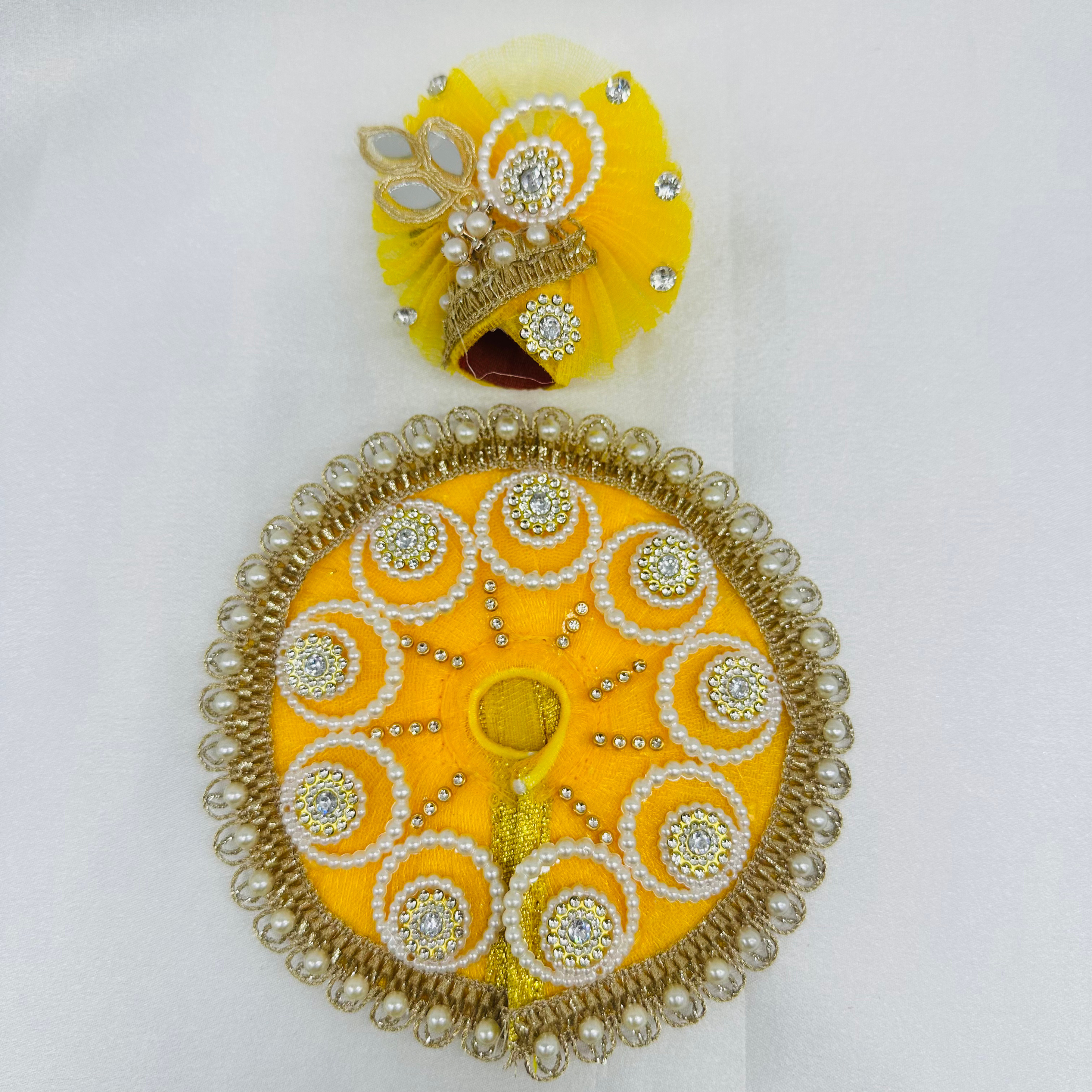 Chandrika Poshak With Mukut For Laddu Gopal