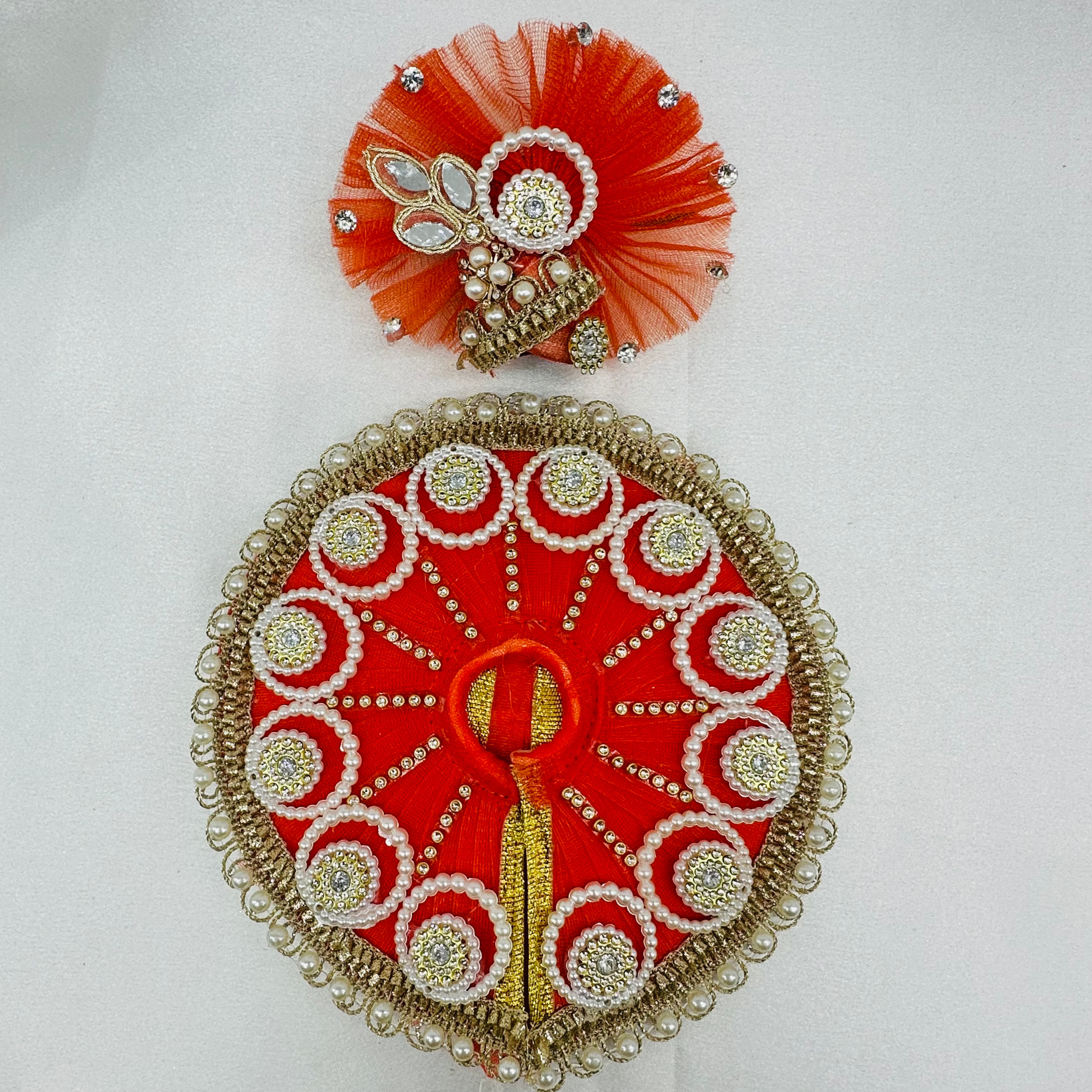 Chandrika Poshak With Mukut For Laddu Gopal