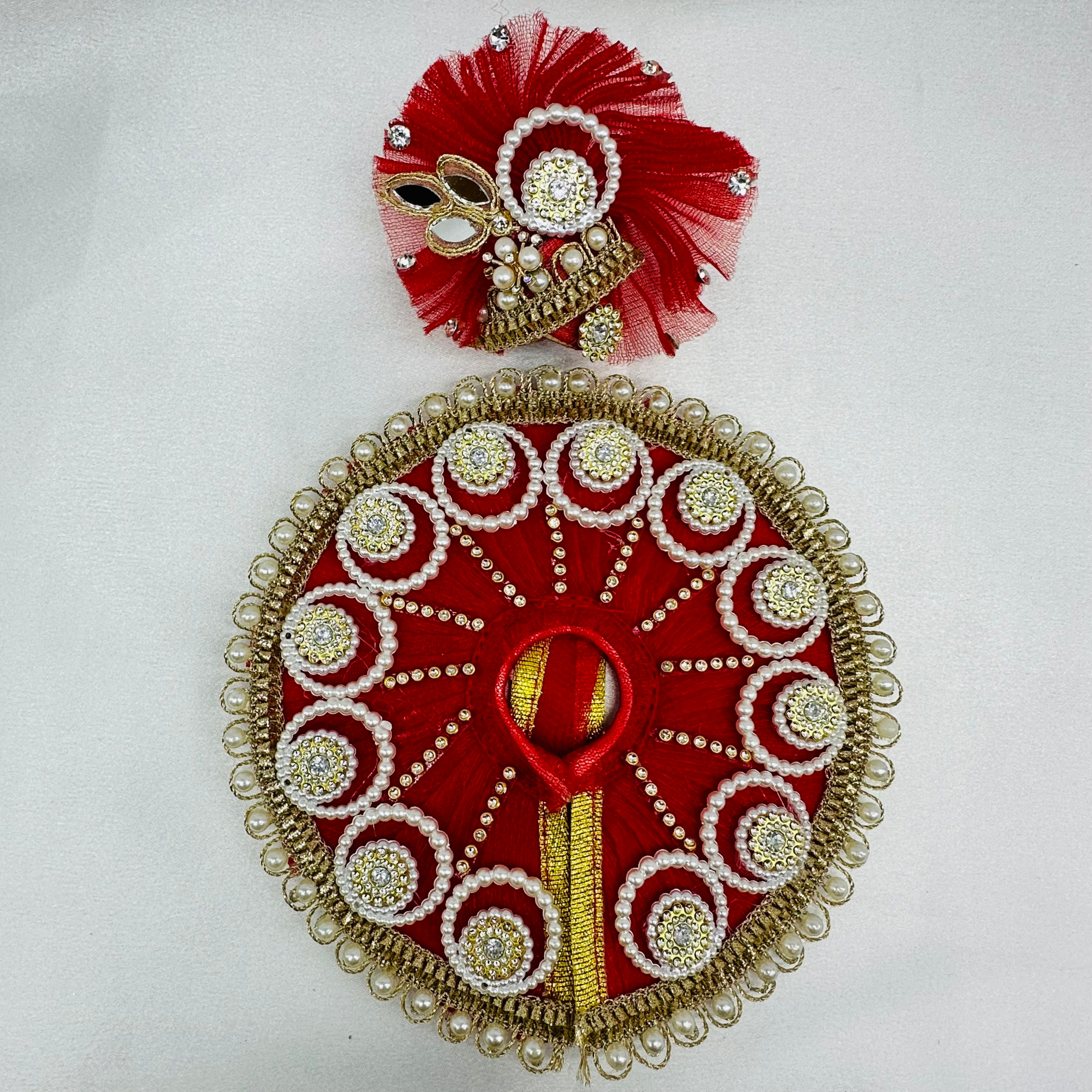Chandrika Poshak With Mukut For Laddu Gopal