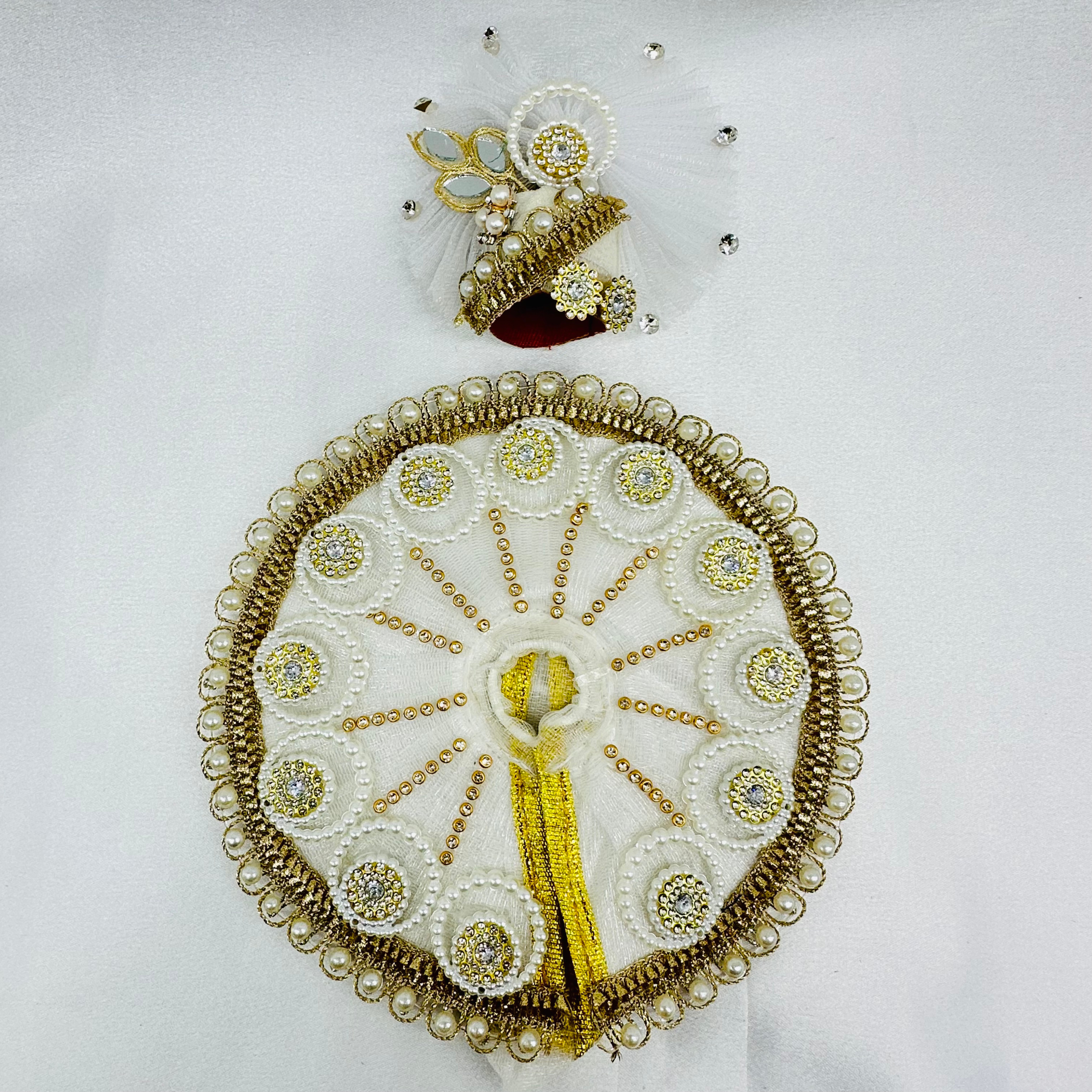 Chandrika Poshak With Mukut For Laddu Gopal