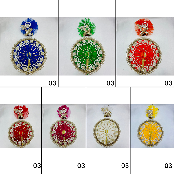 Chandrika Poshak With Mukut For Laddu Gopal - Pack of 7