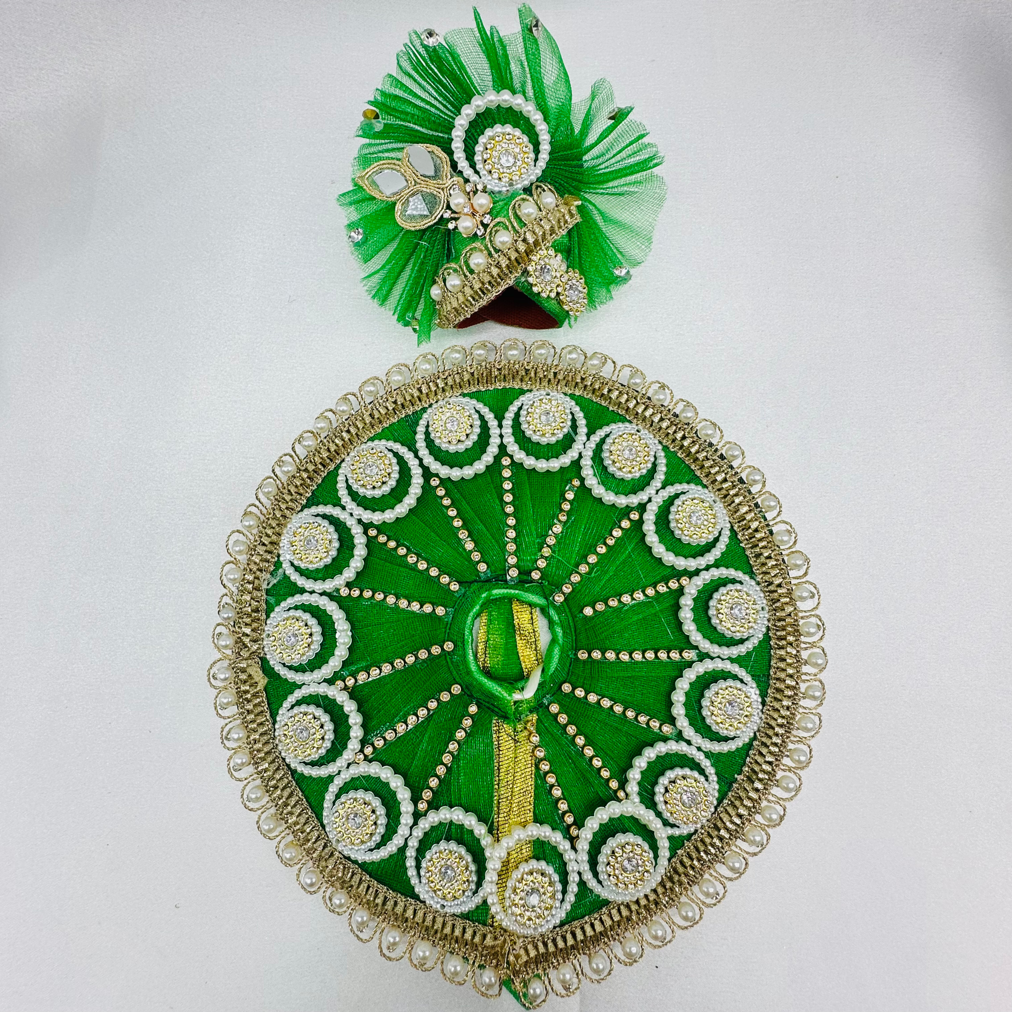 Chandrika Poshak With Mukut For Laddu Gopal