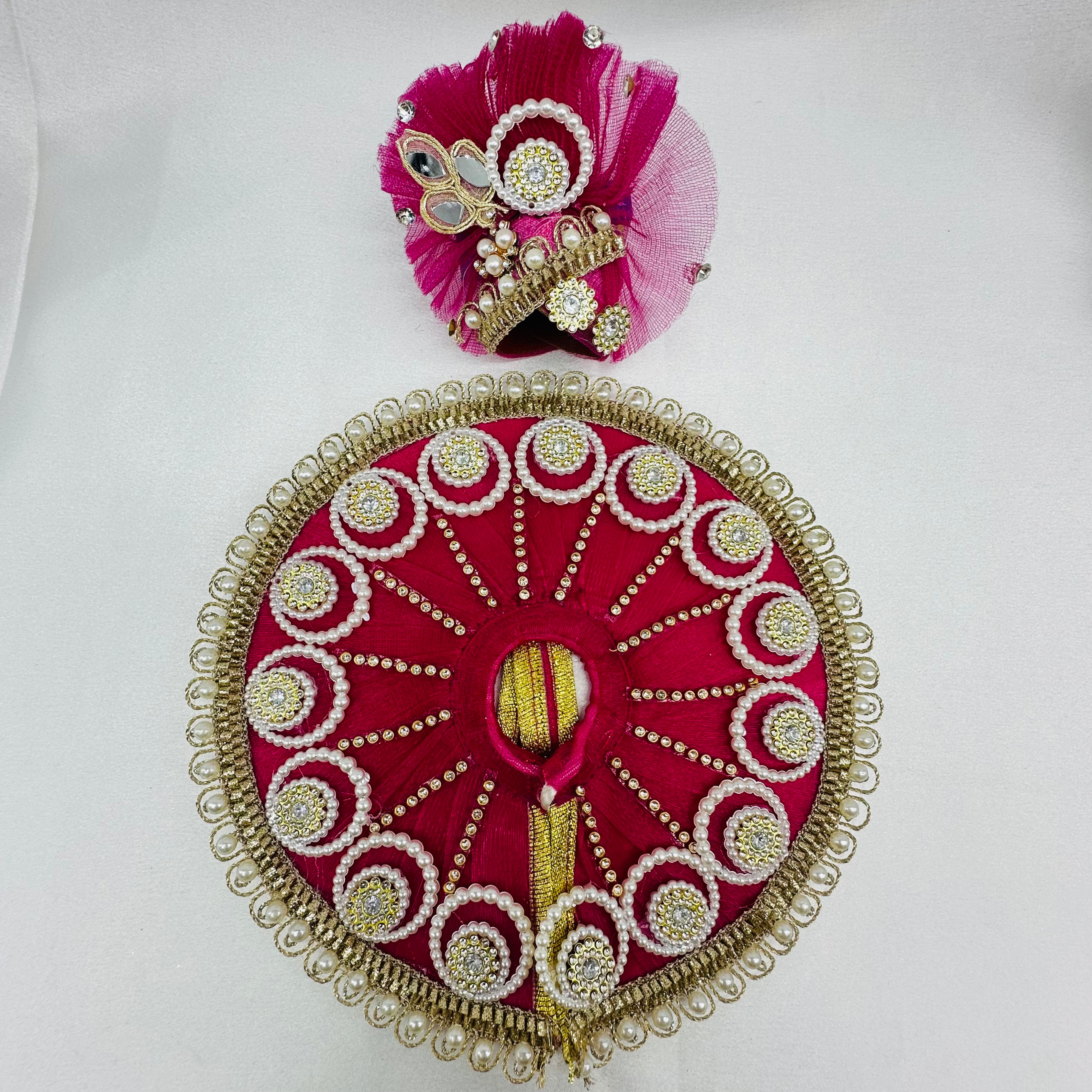 Chandrika Poshak With Mukut For Laddu Gopal