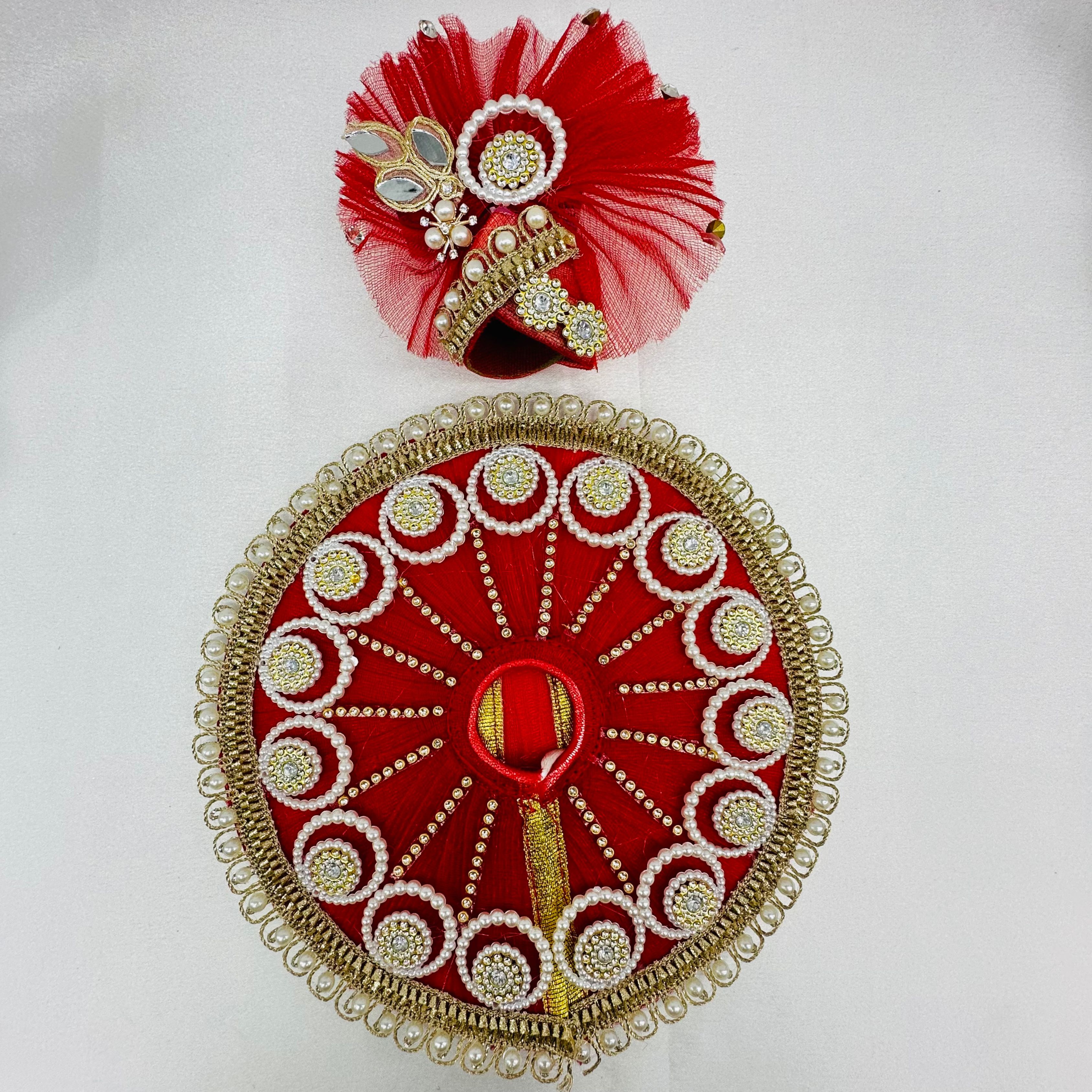 Chandrika Poshak With Mukut For Laddu Gopal