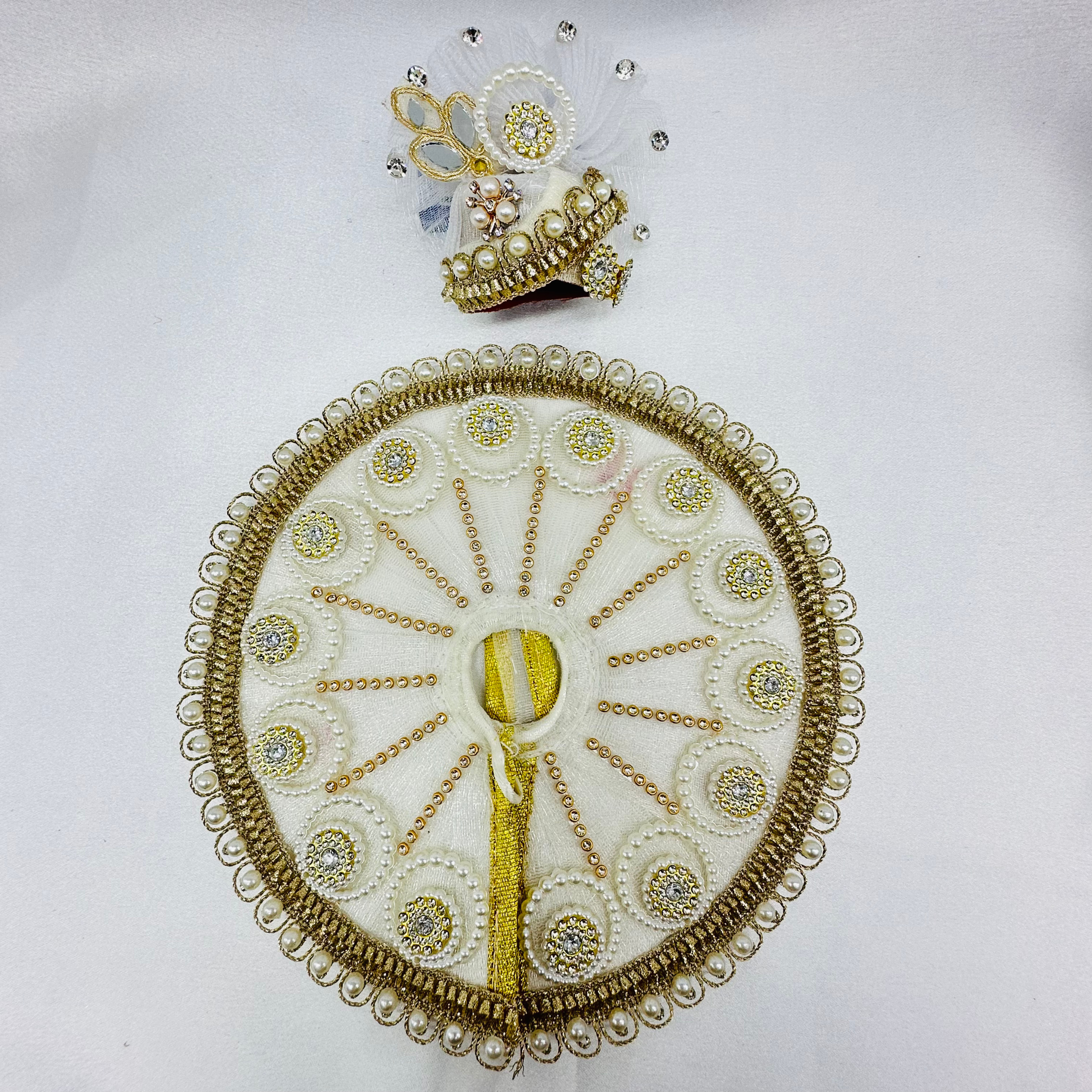 Chandrika Poshak With Mukut For Laddu Gopal