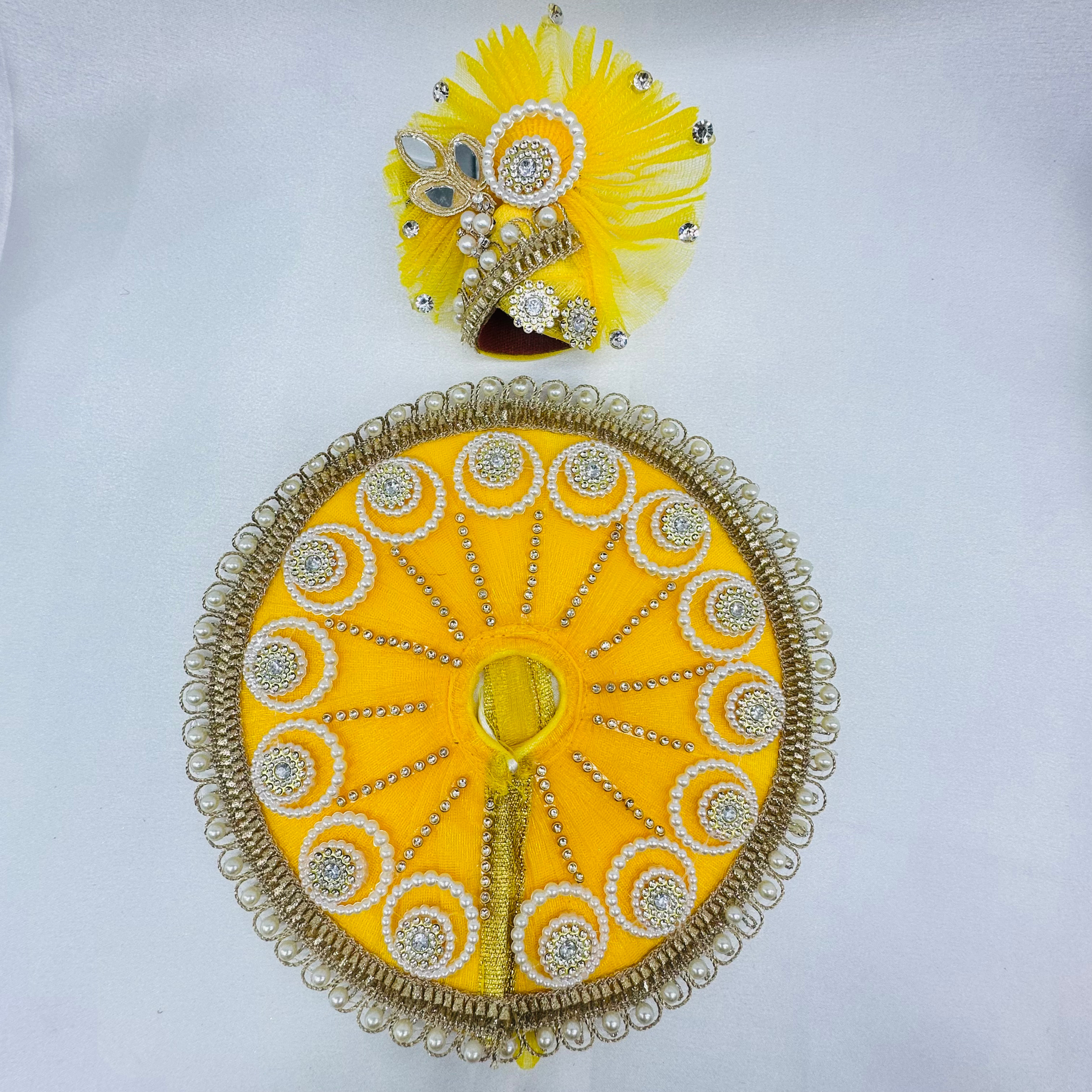 Chandrika Poshak With Mukut For Laddu Gopal