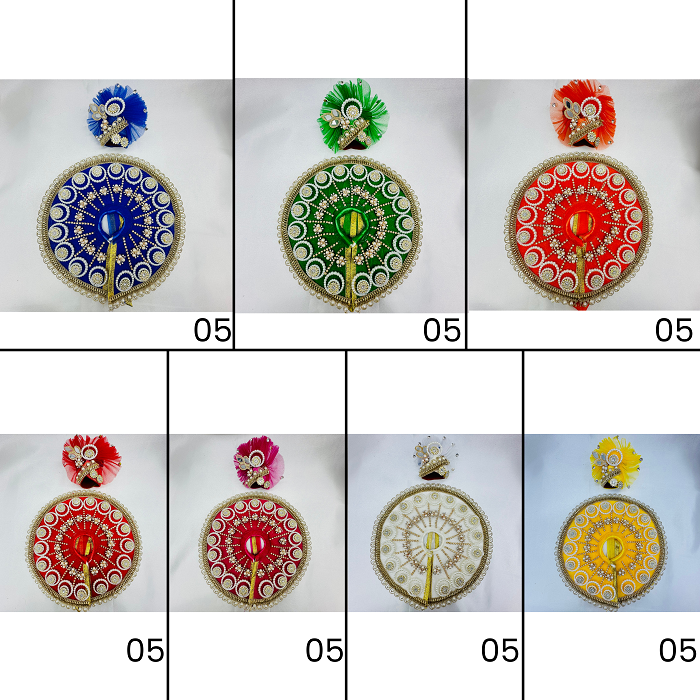 Chandrika Poshak With Mukut For Laddu Gopal - Pack of 7