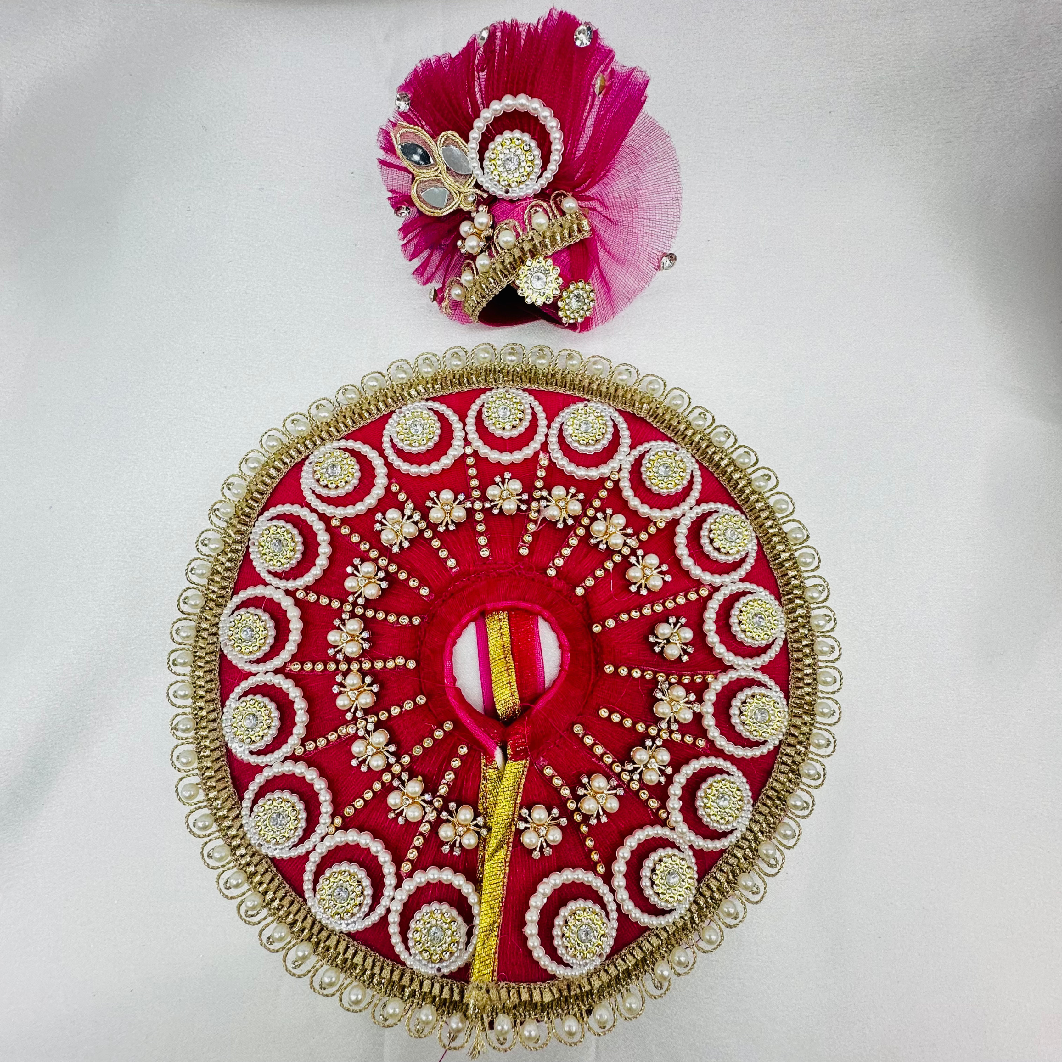 Chandrika Poshak With Mukut For Laddu Gopal