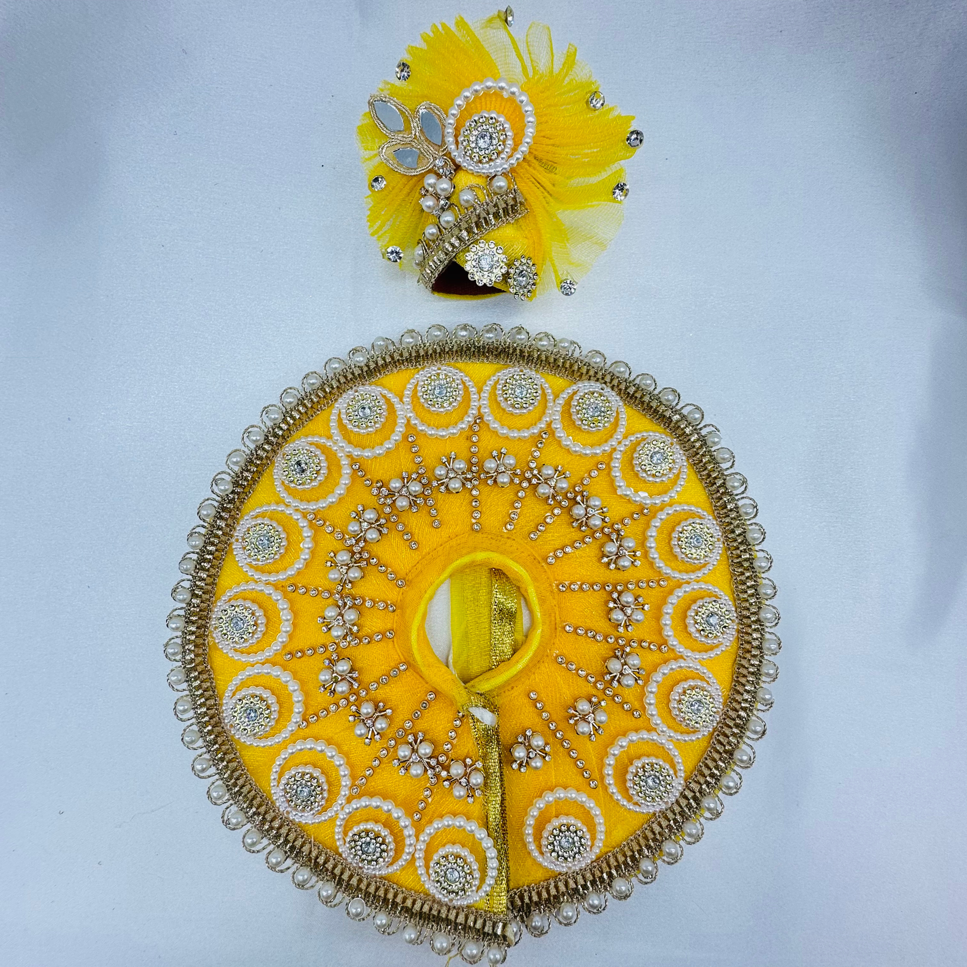 Chandrika Poshak With Mukut For Laddu Gopal