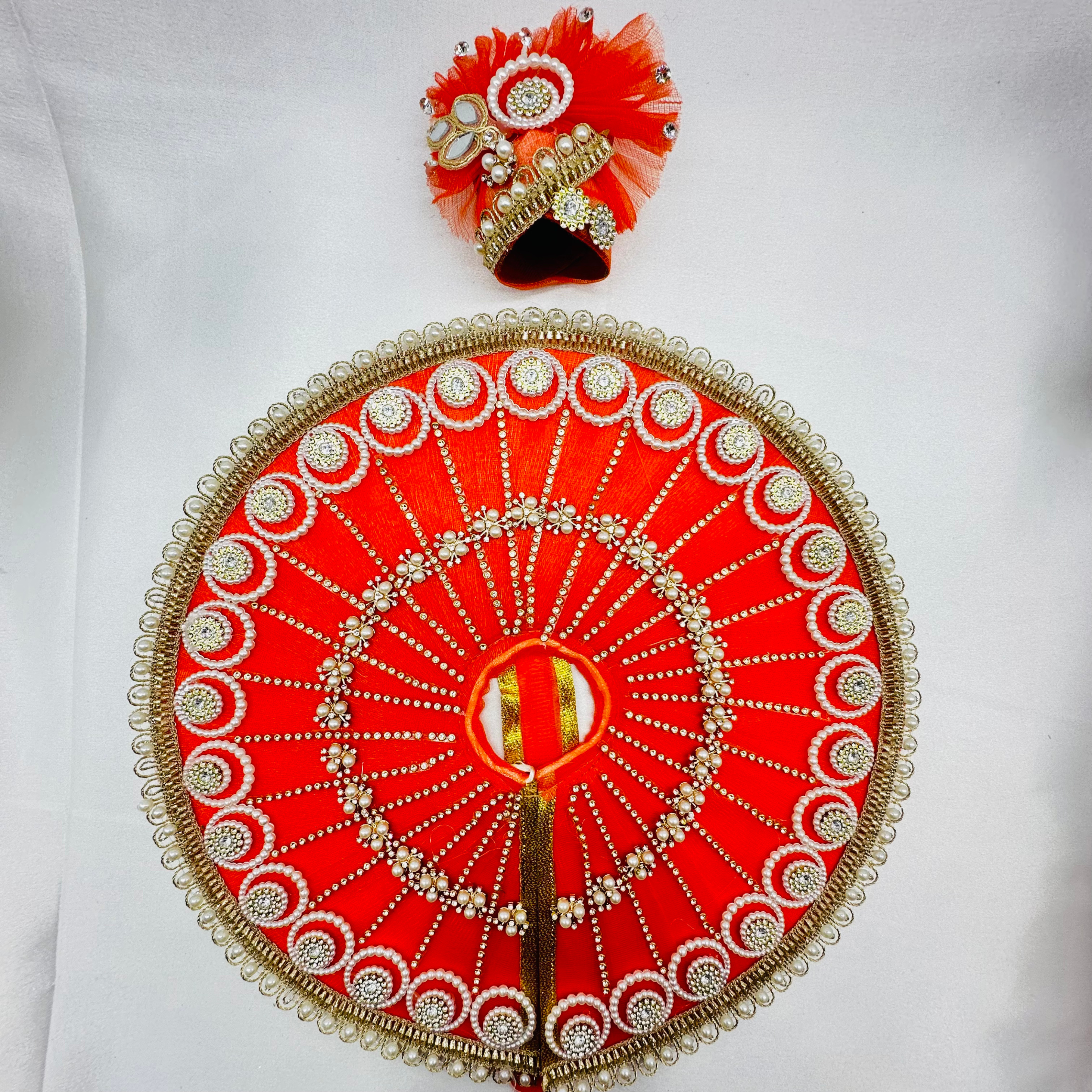 Chandrika Poshak With Mukut For Laddu Gopal