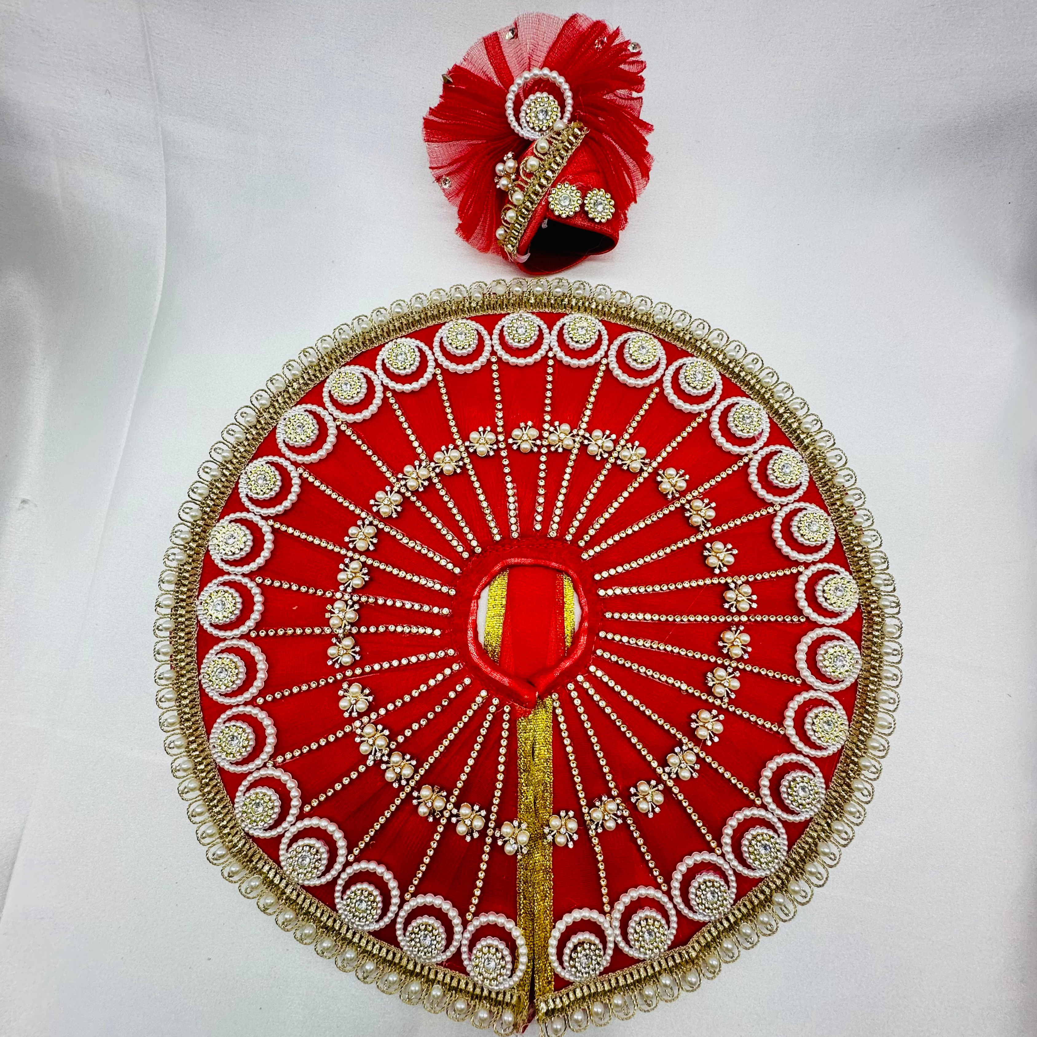 Chandrika Poshak With Mukut For Laddu Gopal