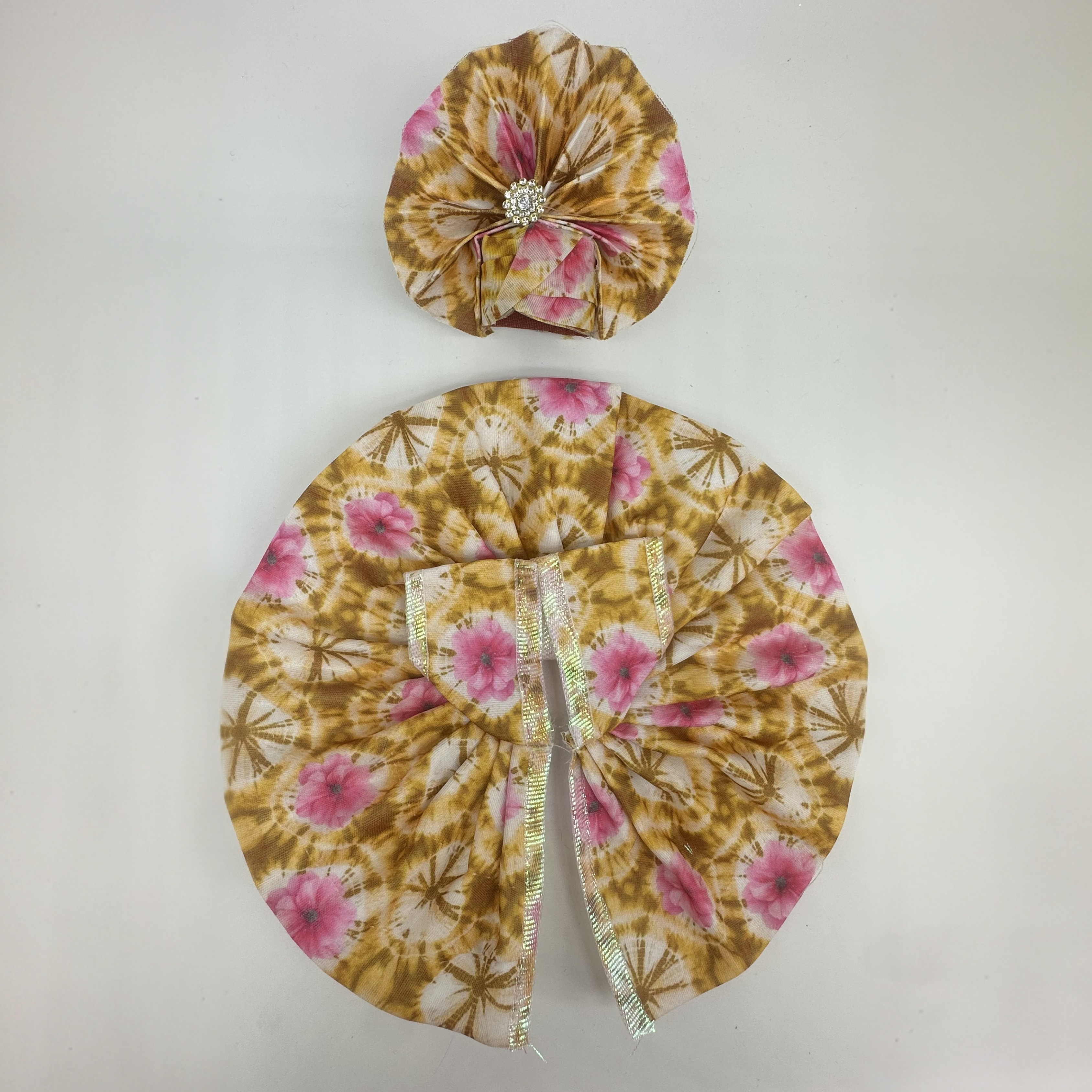 Cotton Shyam Vandana Poshak Dress With Mukut