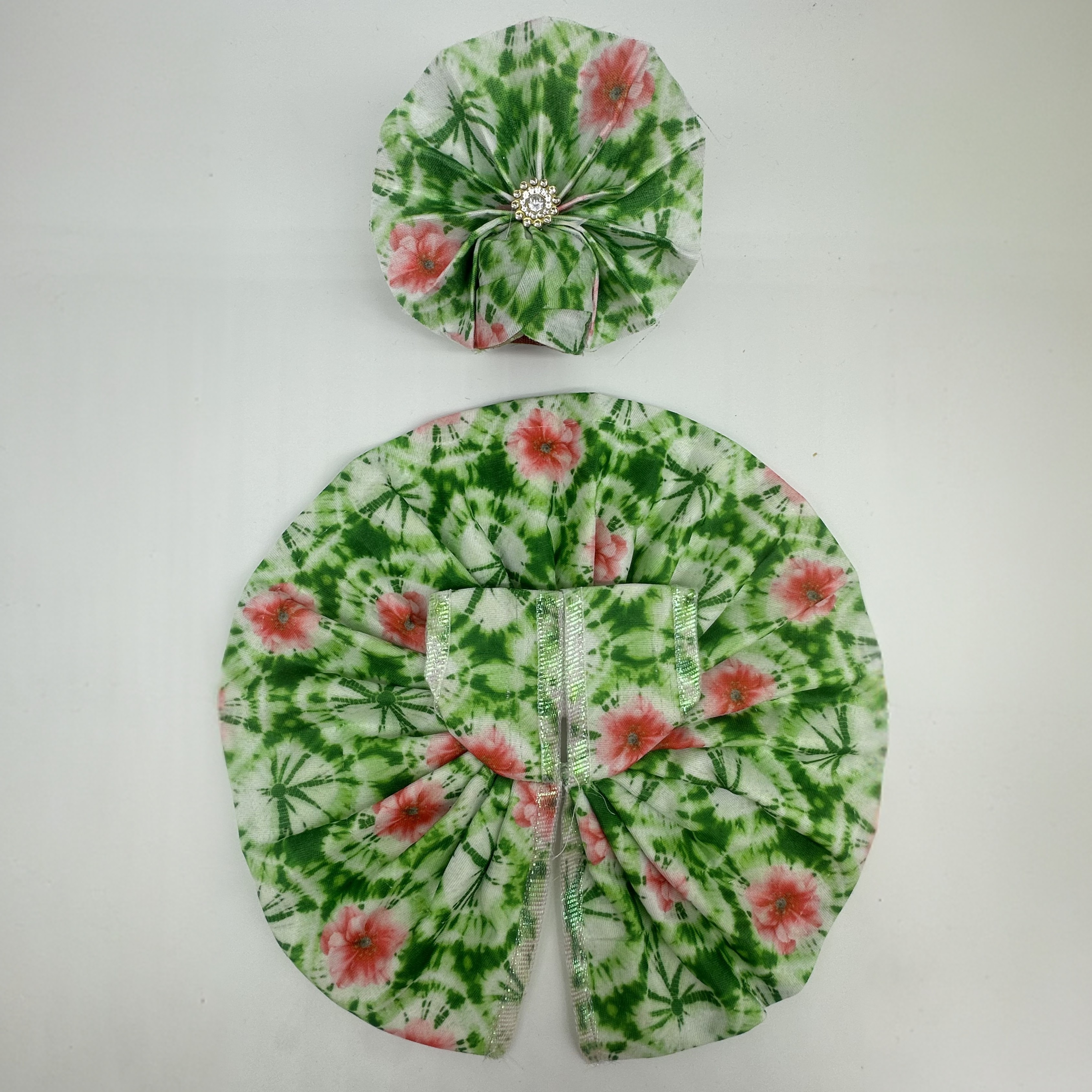 Cotton Shyam Vandana Poshak Dress With Mukut