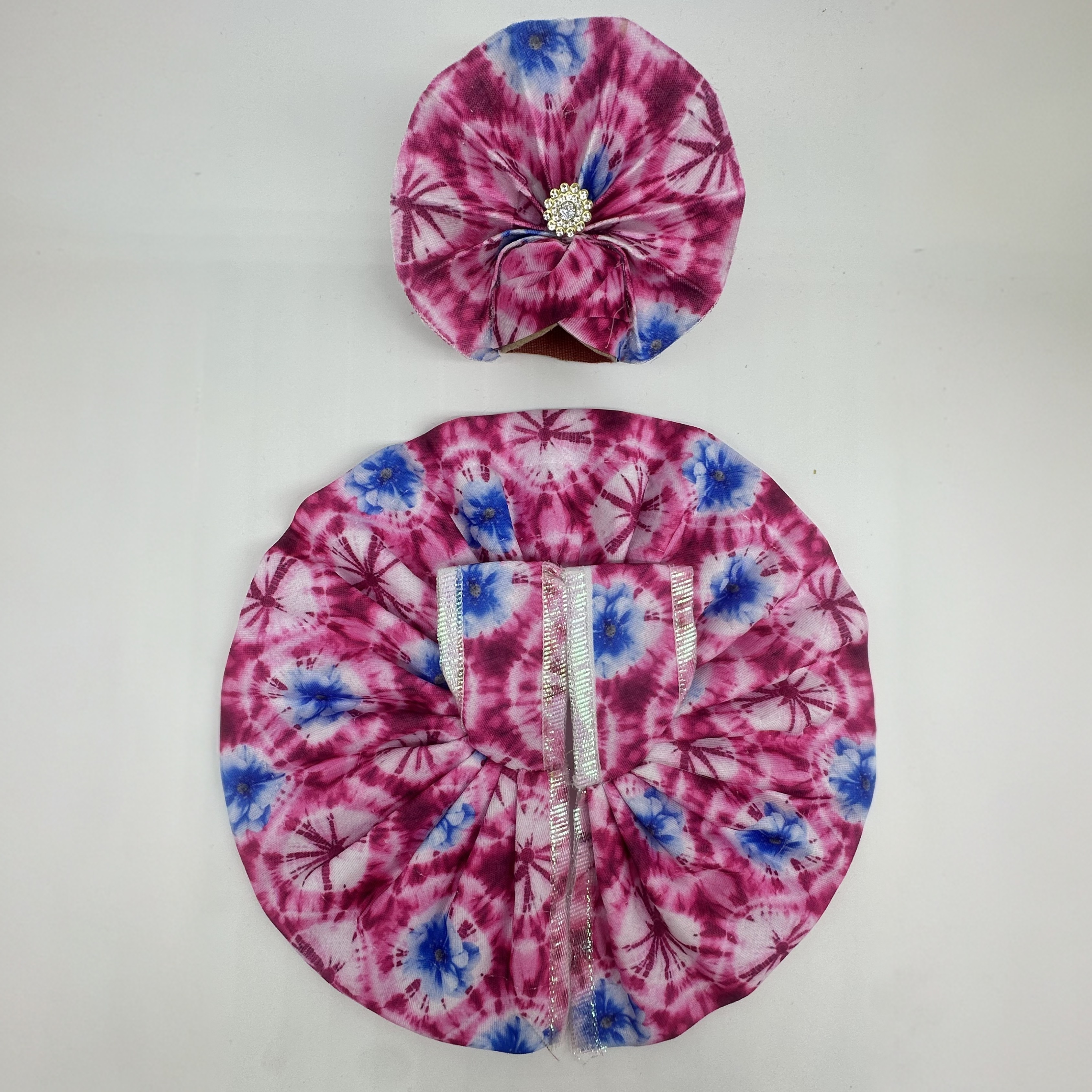 Cotton Shyam Vandana Poshak Dress With Mukut