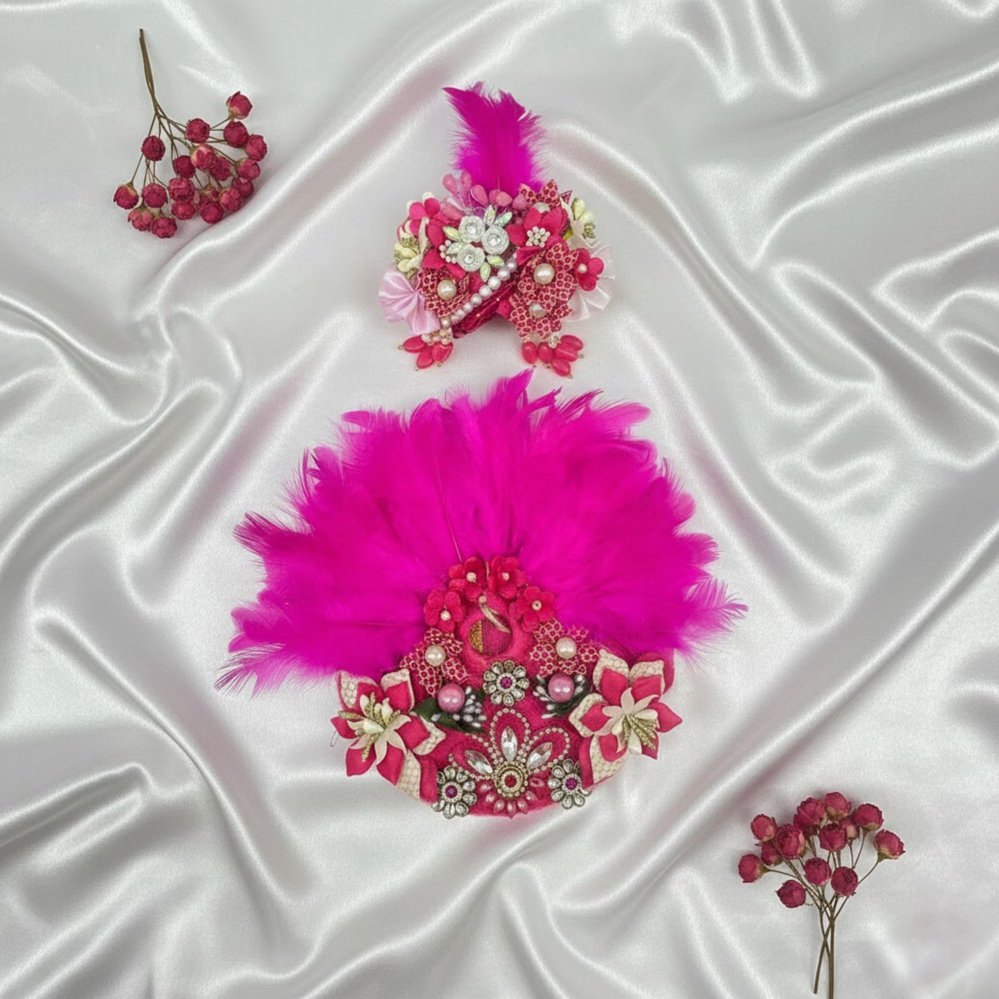 Darshan Shringar Dress With Mukut For Laddu Gopal