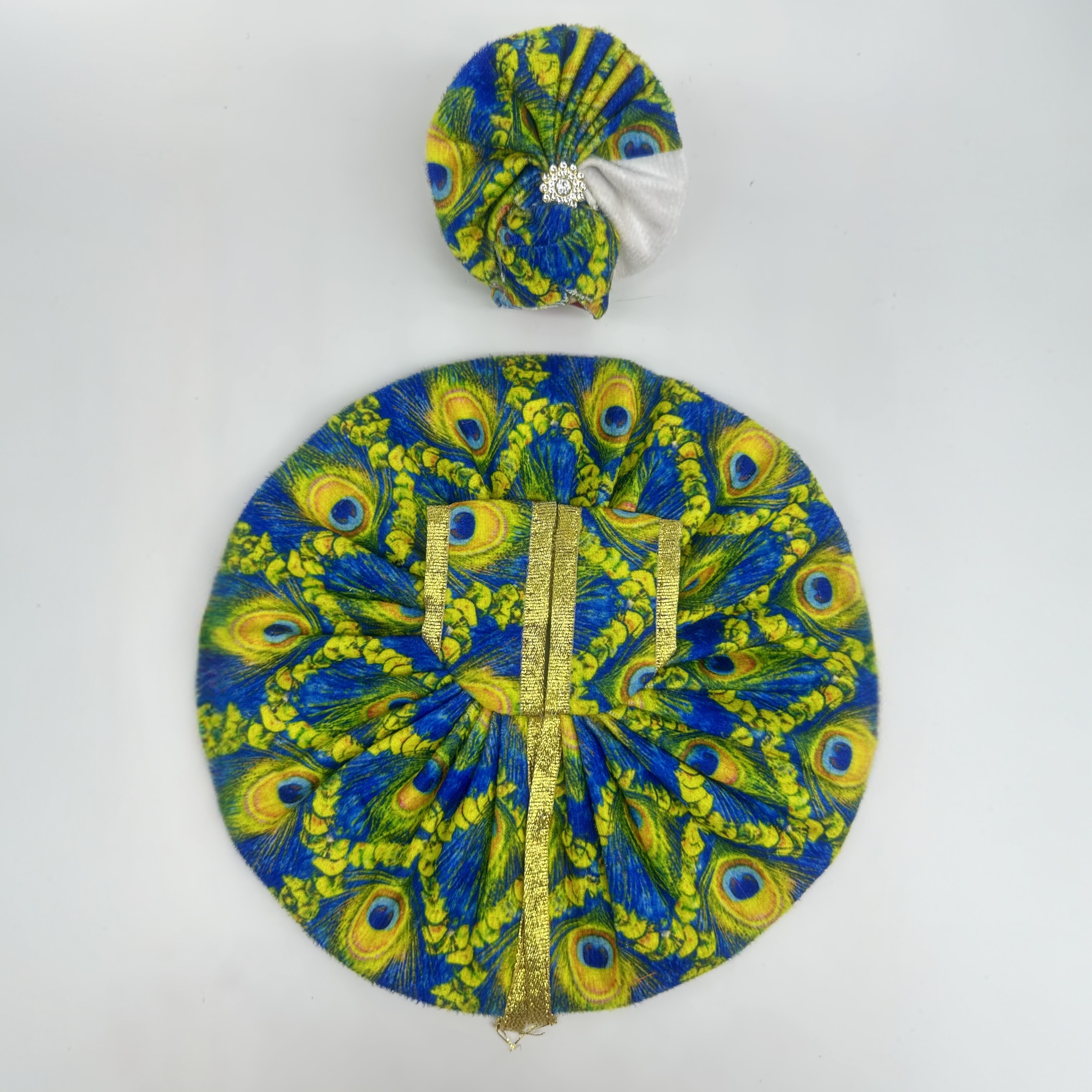 Cotton Hari Bhakti Poshak Dress With Mukut