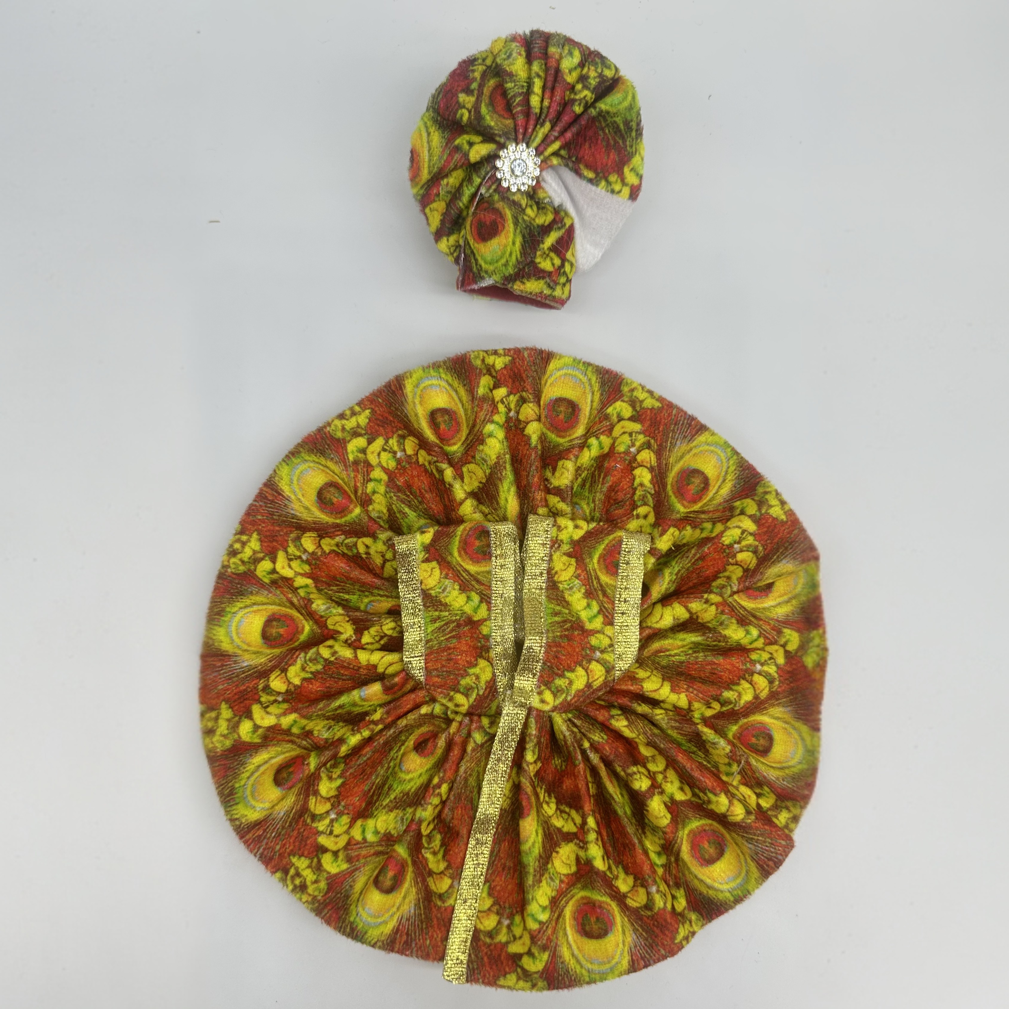 Cotton Hari Bhakti Poshak Dress With Mukut
