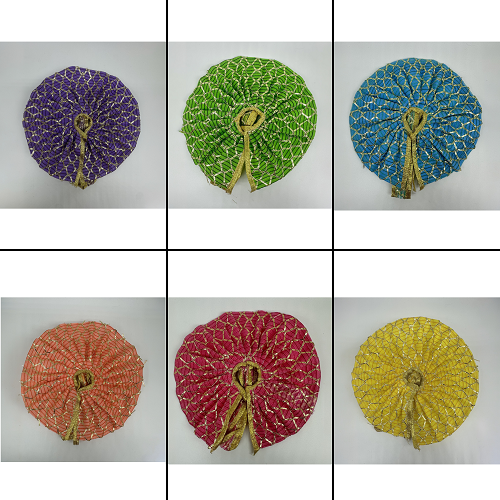 Kanak Leheriya Poshak Dress With Mukut - Pack of 12