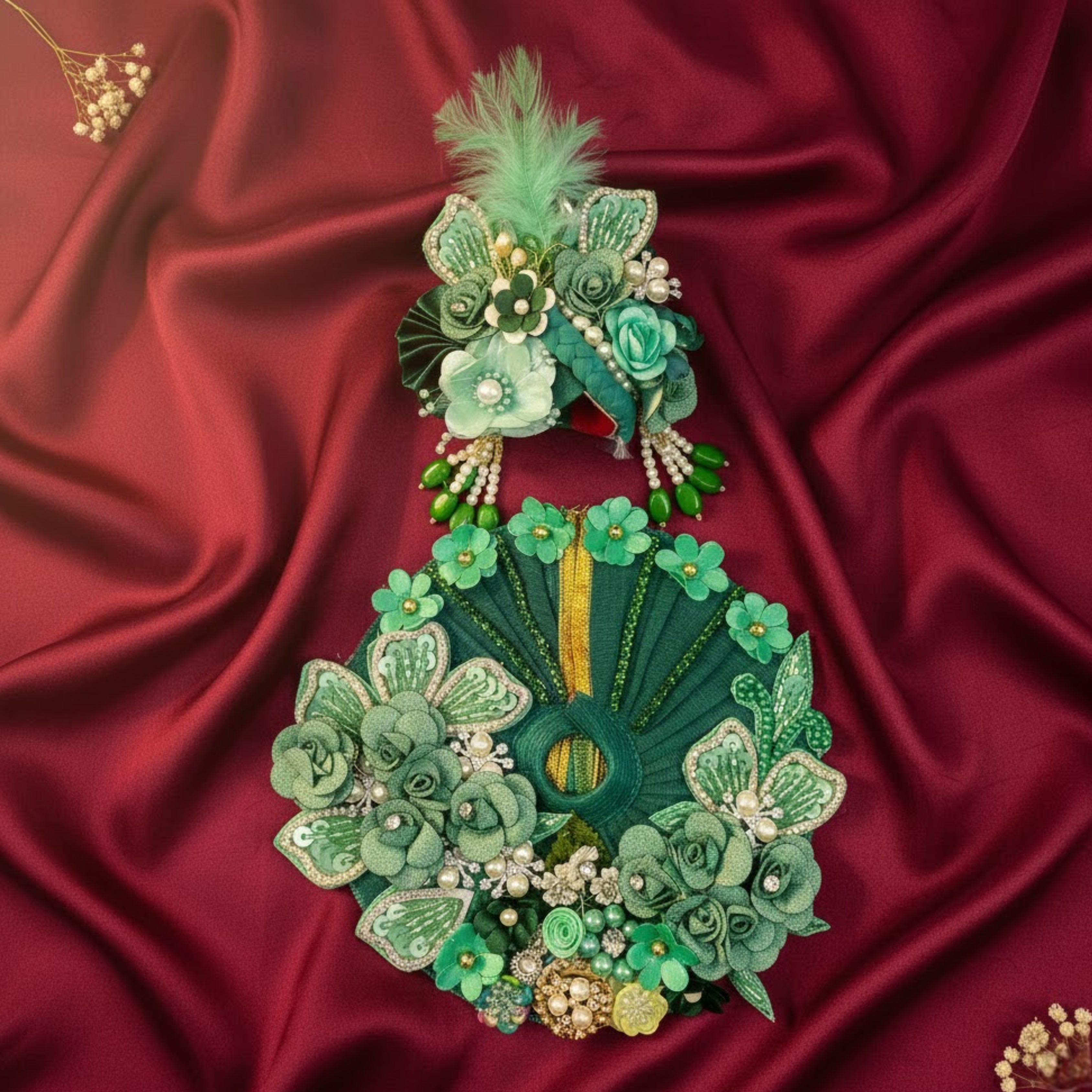 Manohar Poshak Dress With Mukut For Laddu Gopal