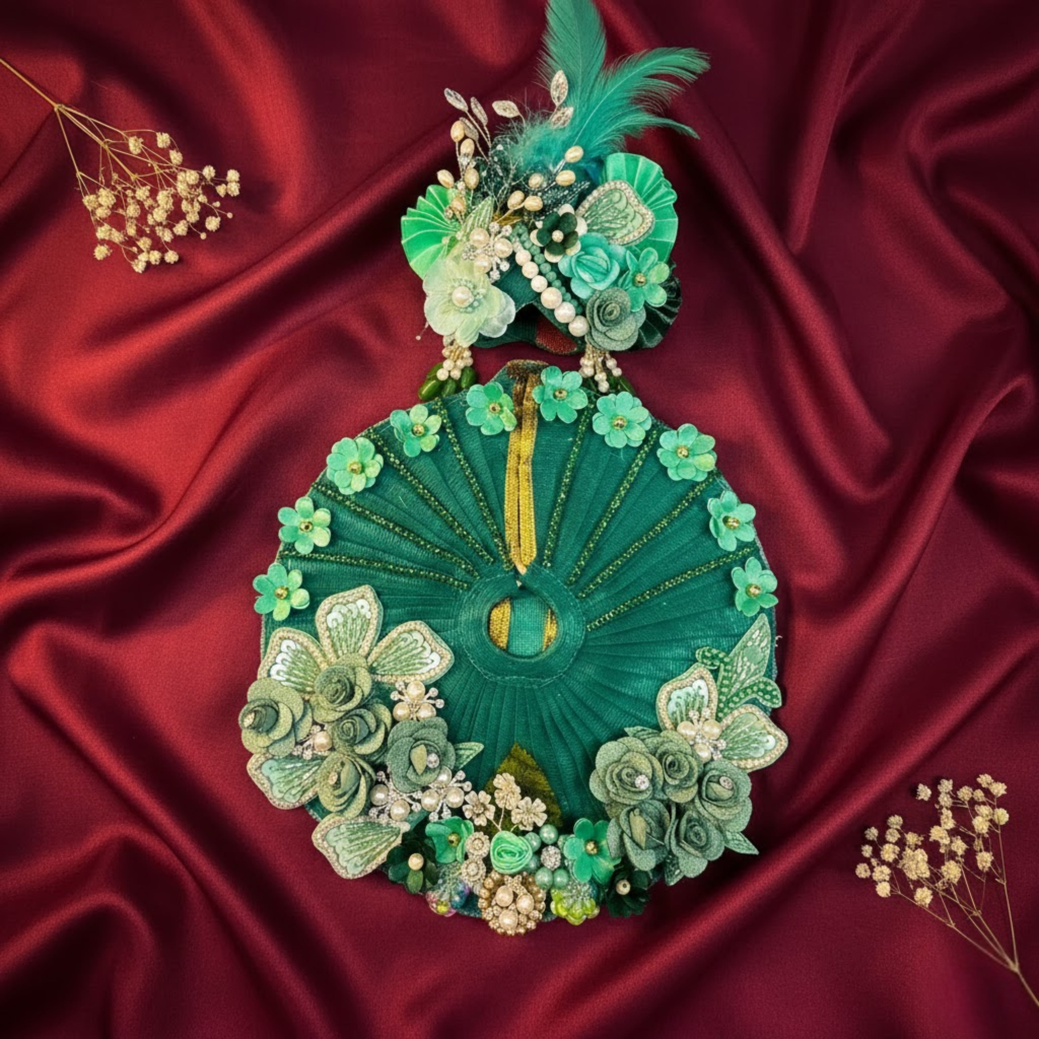 Manohar Poshak Dress With Mukut For Laddu Gopal