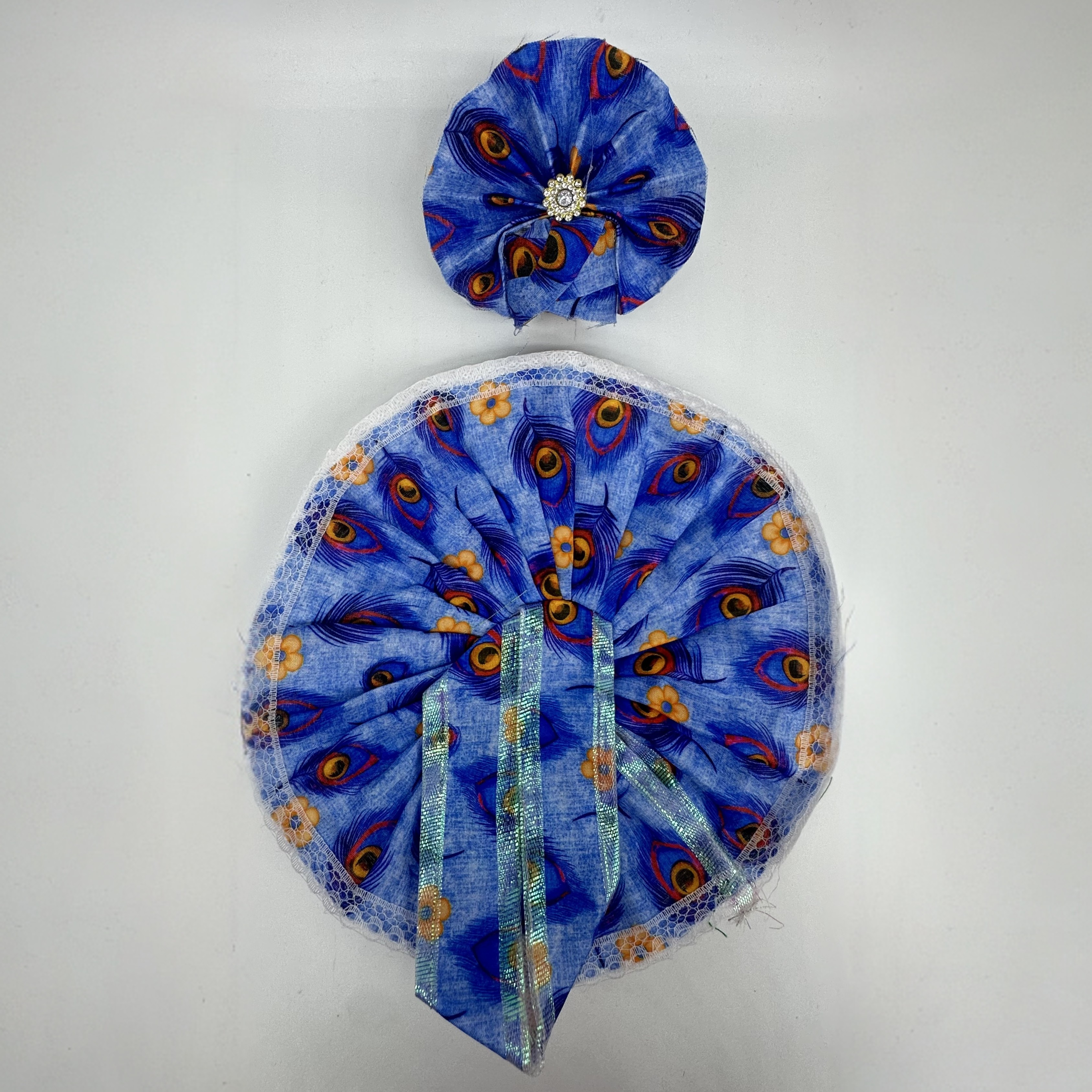 Cotton Mor Mukut Poshak Dress With Mukut