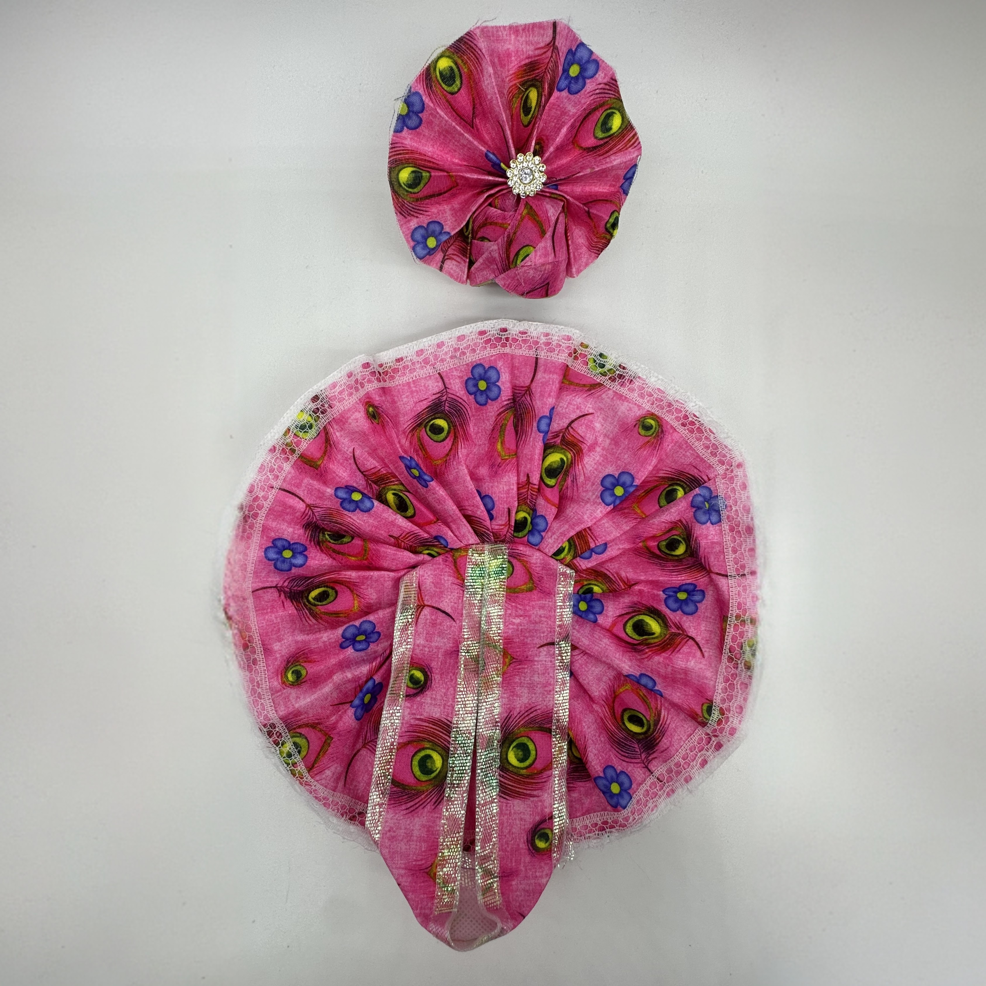 Cotton Mor Mukut Poshak Dress With Mukut