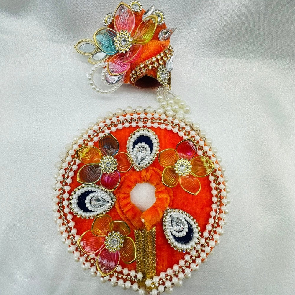 Moti Rekha Poshak With Mukut For Laddu Gopal