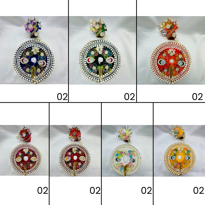 Moti Rekha Poshak With Mukut For Laddu Gopal - Pack of 7
