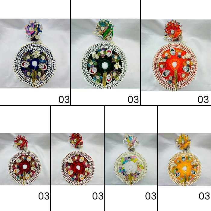 Moti Rekha Poshak With Mukut For Laddu Gopal - Pack of 7