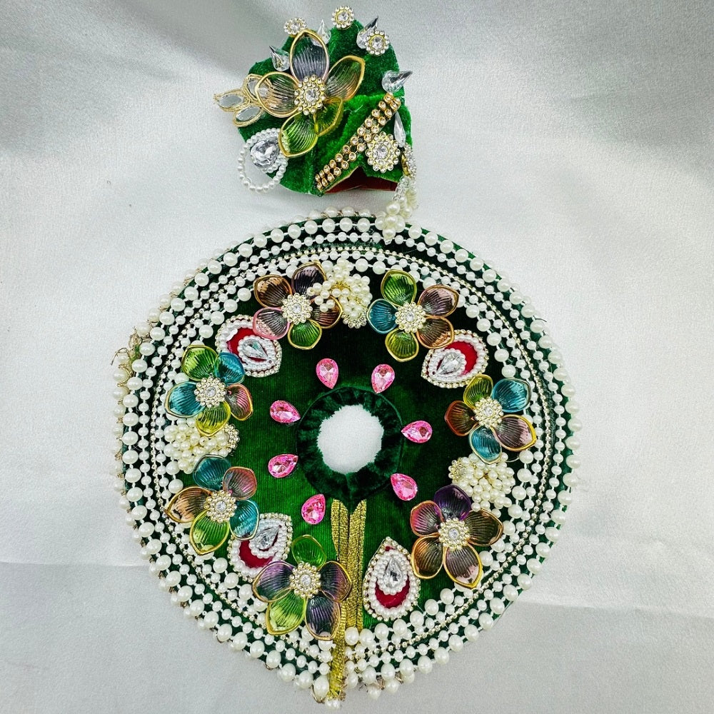 Moti Rekha Poshak With Mukut For Laddu Gopal