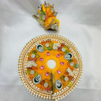 Moti Rekha Poshak With Mukut For Laddu Gopal