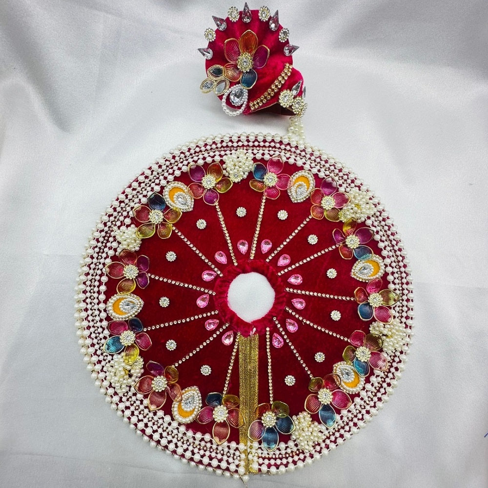 Moti Rekha Poshak With Mukut For Laddu Gopal
