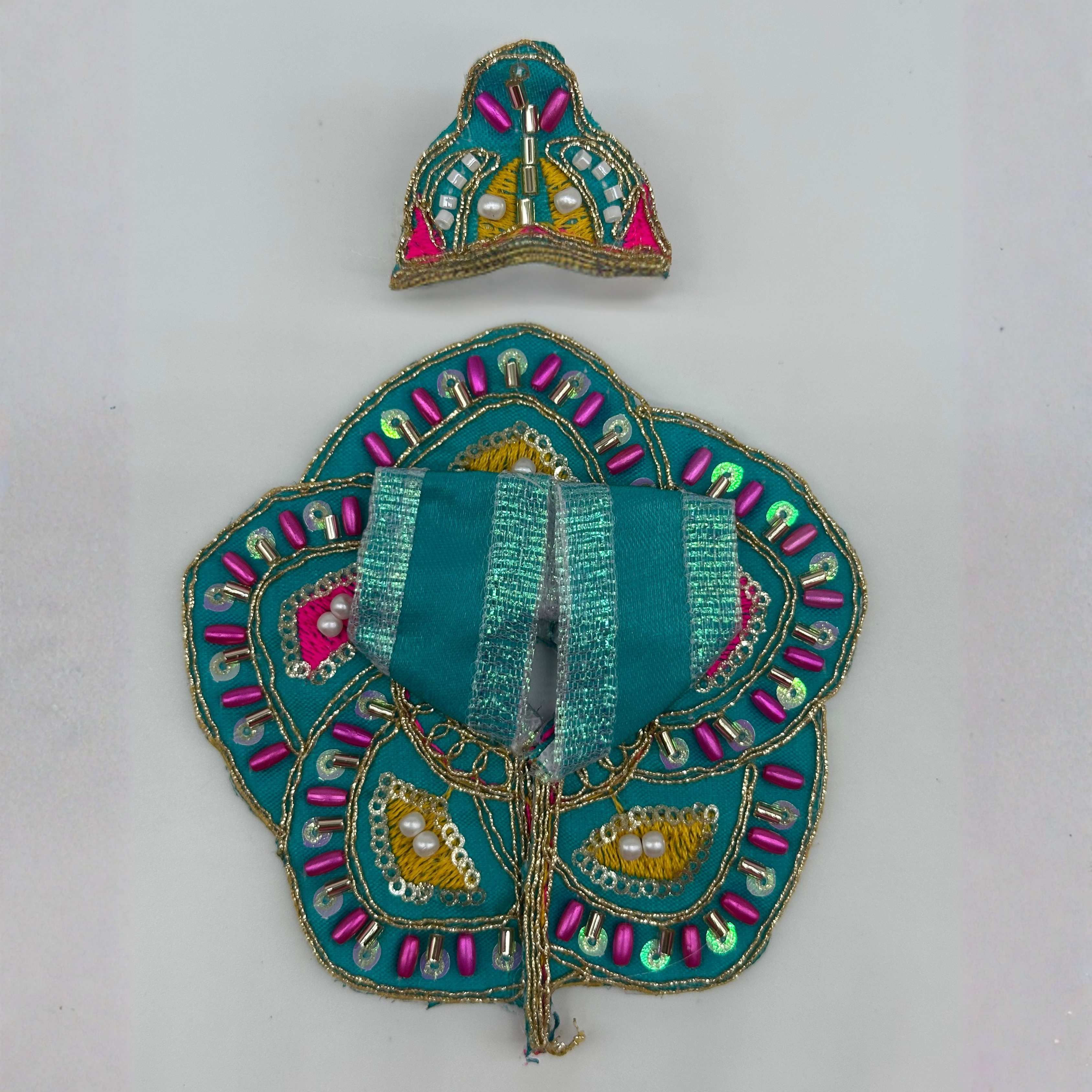 Pushpanjali Poshak With Mukut For Laddu Gopal