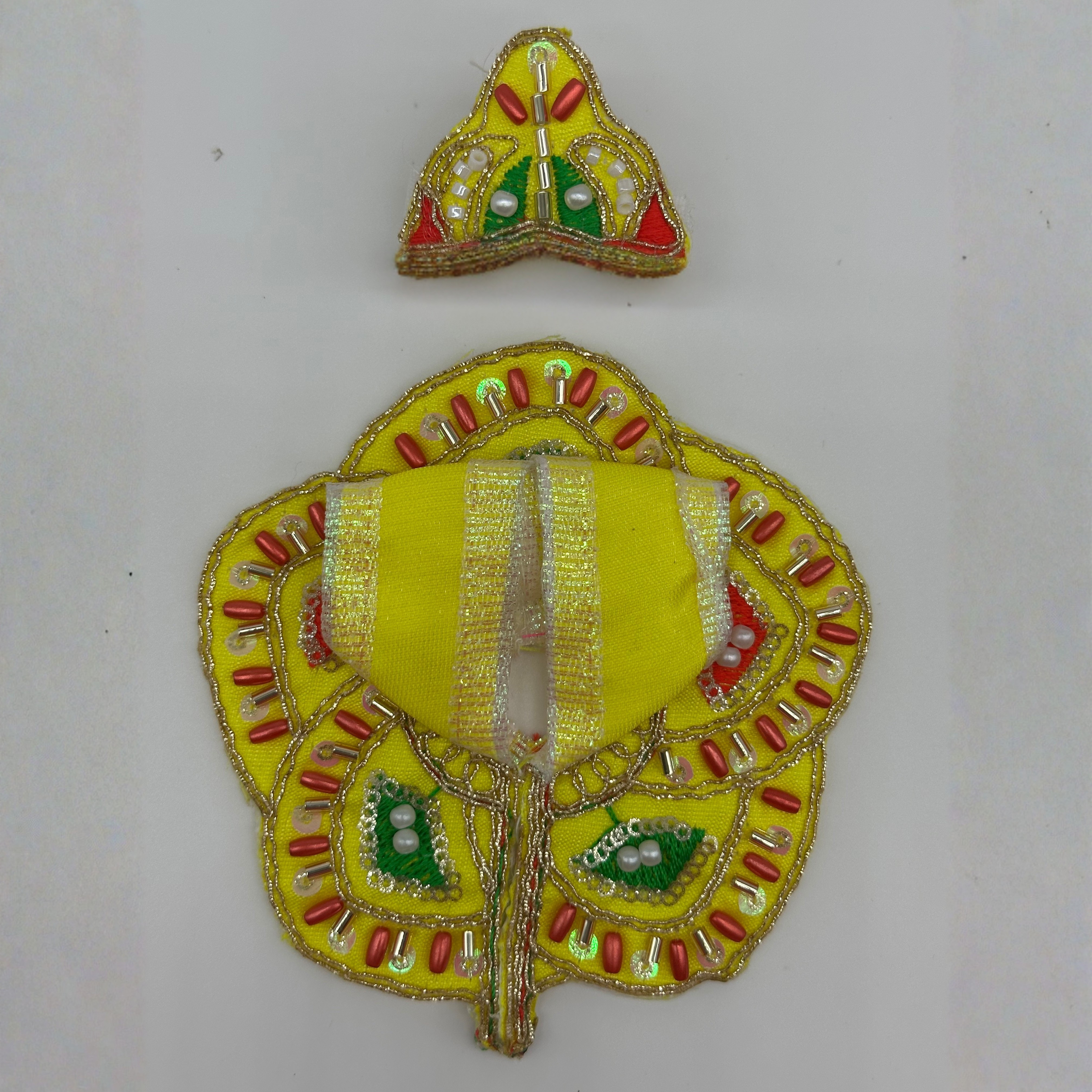 Pushpanjali Poshak With Mukut For Laddu Gopal