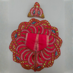 Pushpanjali Poshak With Mukut For Laddu Gopal