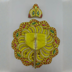 Pushpanjali Poshak With Mukut For Laddu Gopal