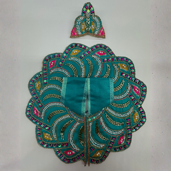 Pushpanjali Poshak With Mukut For Laddu Gopal