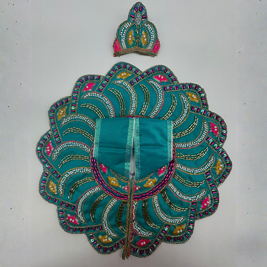 Pushpanjali Poshak With Mukut For Laddu Gopal