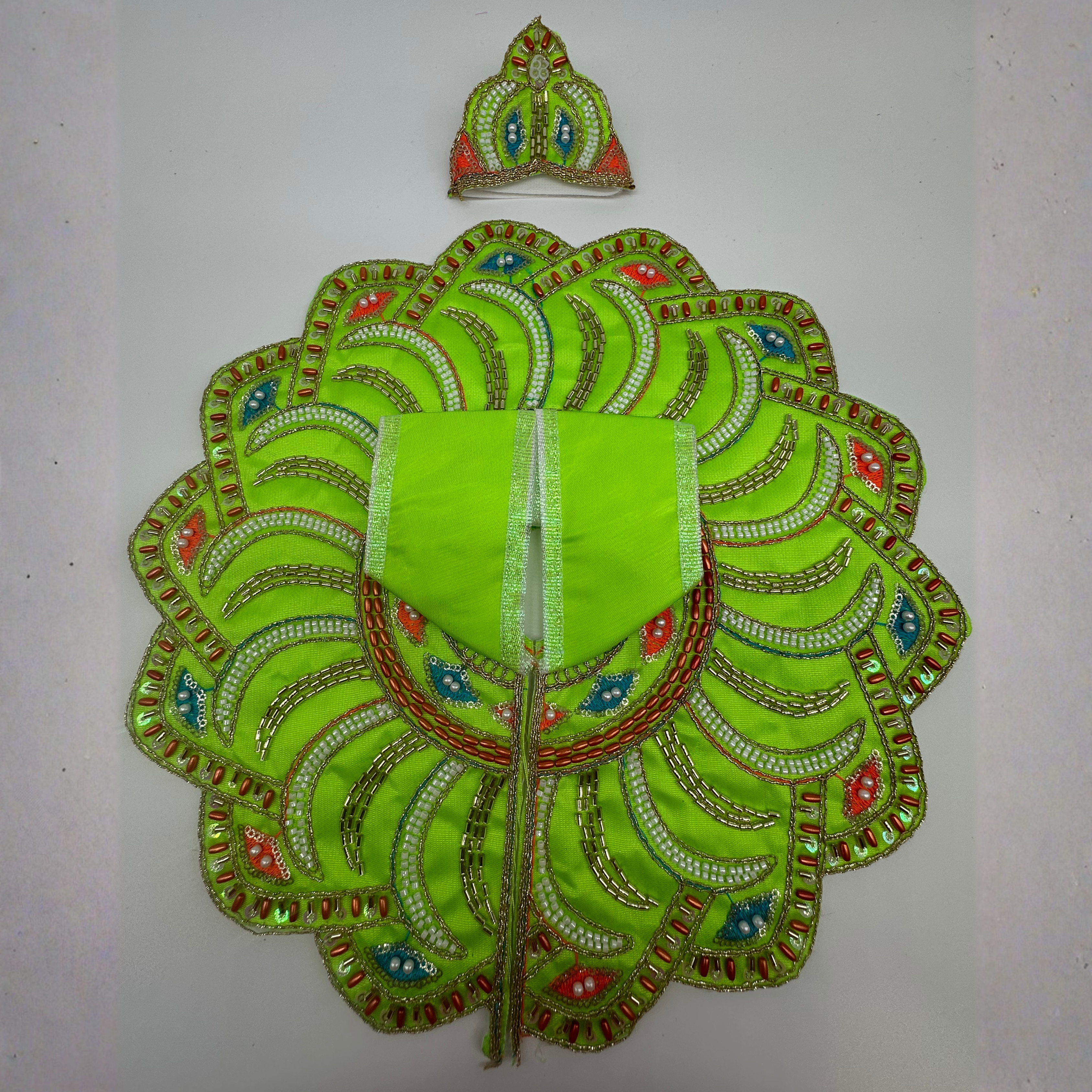 Pushpanjali Poshak With Mukut For Laddu Gopal