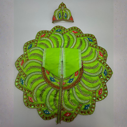 Pushpanjali Poshak With Mukut For Laddu Gopal