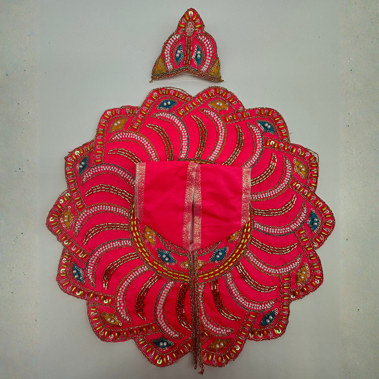 Pushpanjali Poshak With Mukut For Laddu Gopal